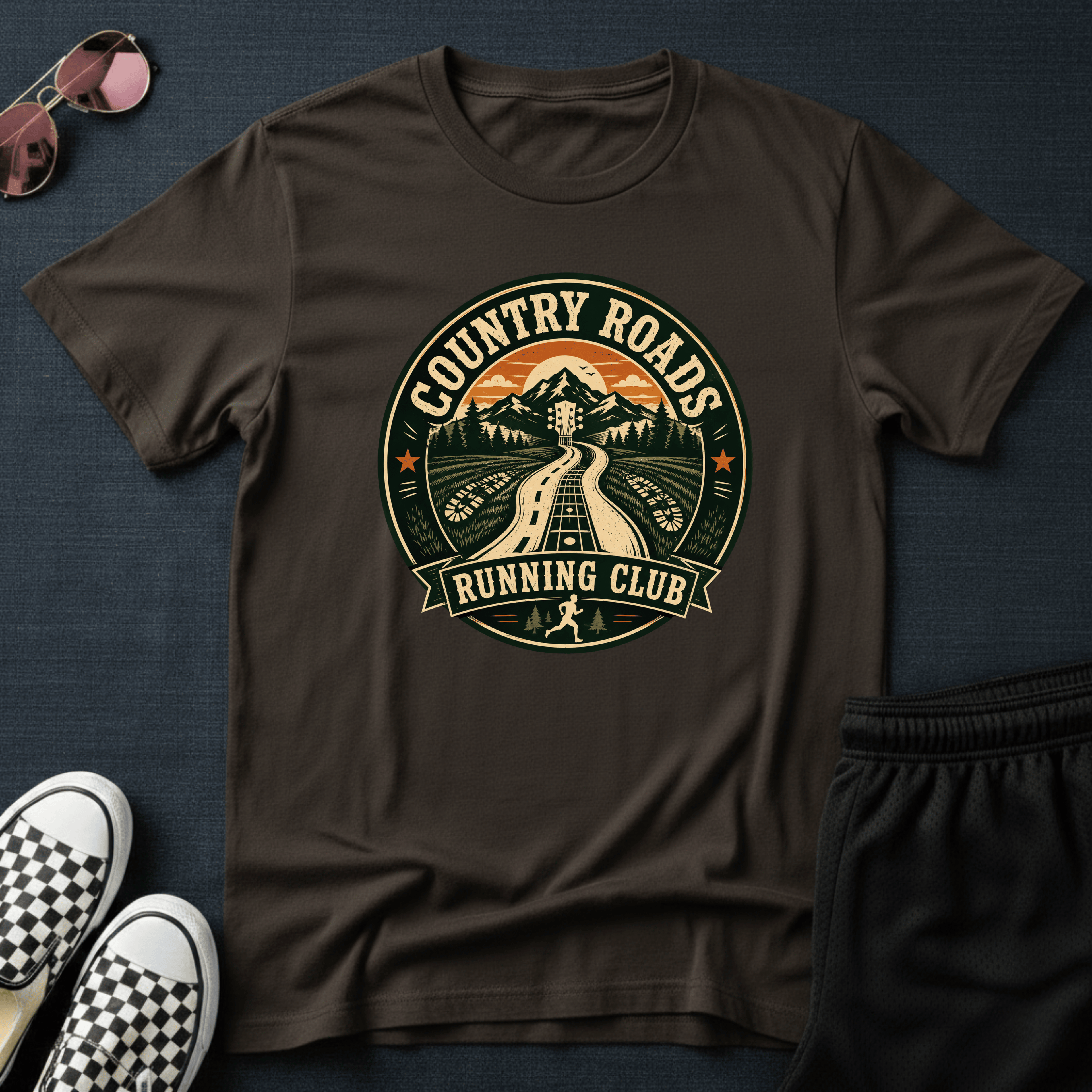 Country roads running club T-shirt