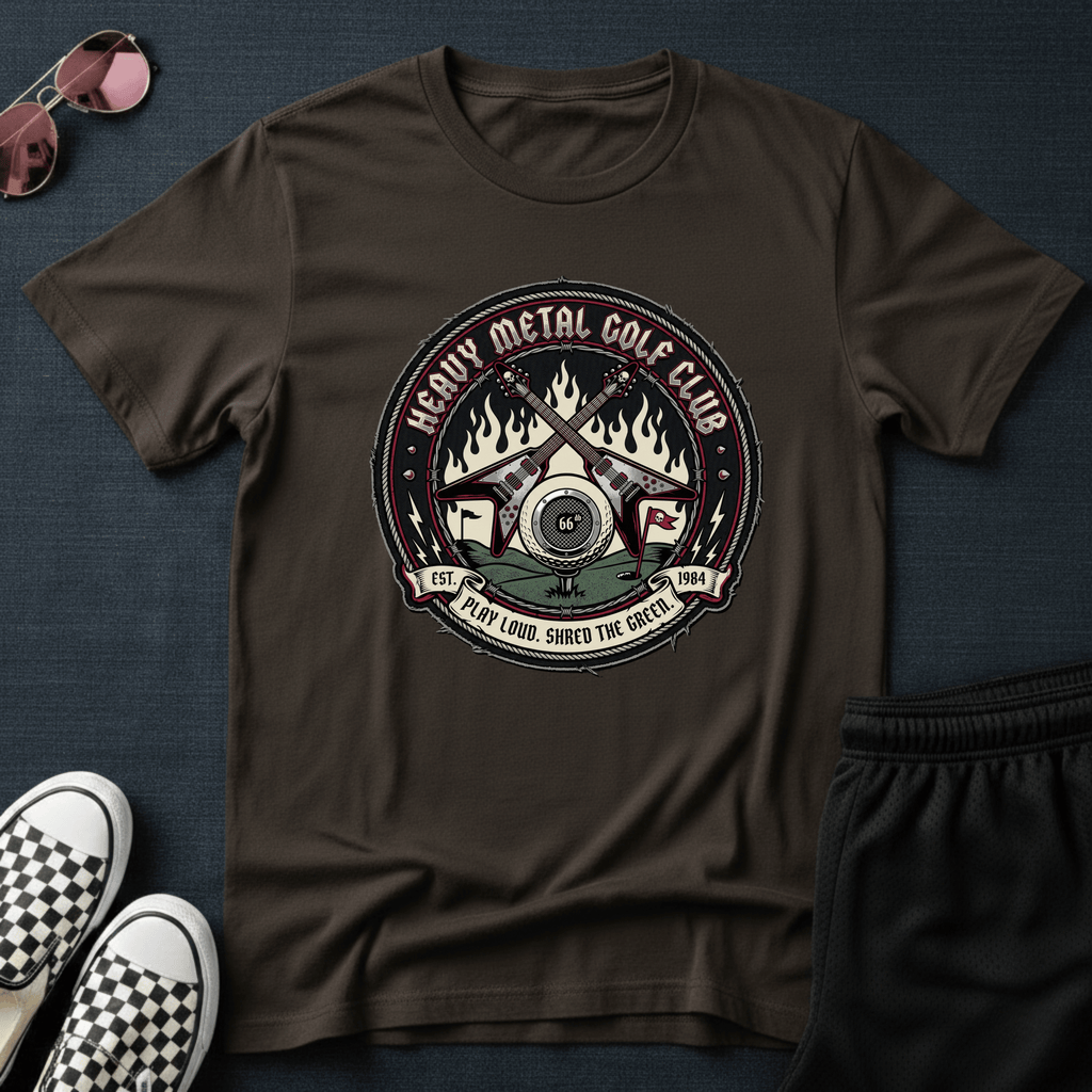 Heavy metal golf club T-shirt