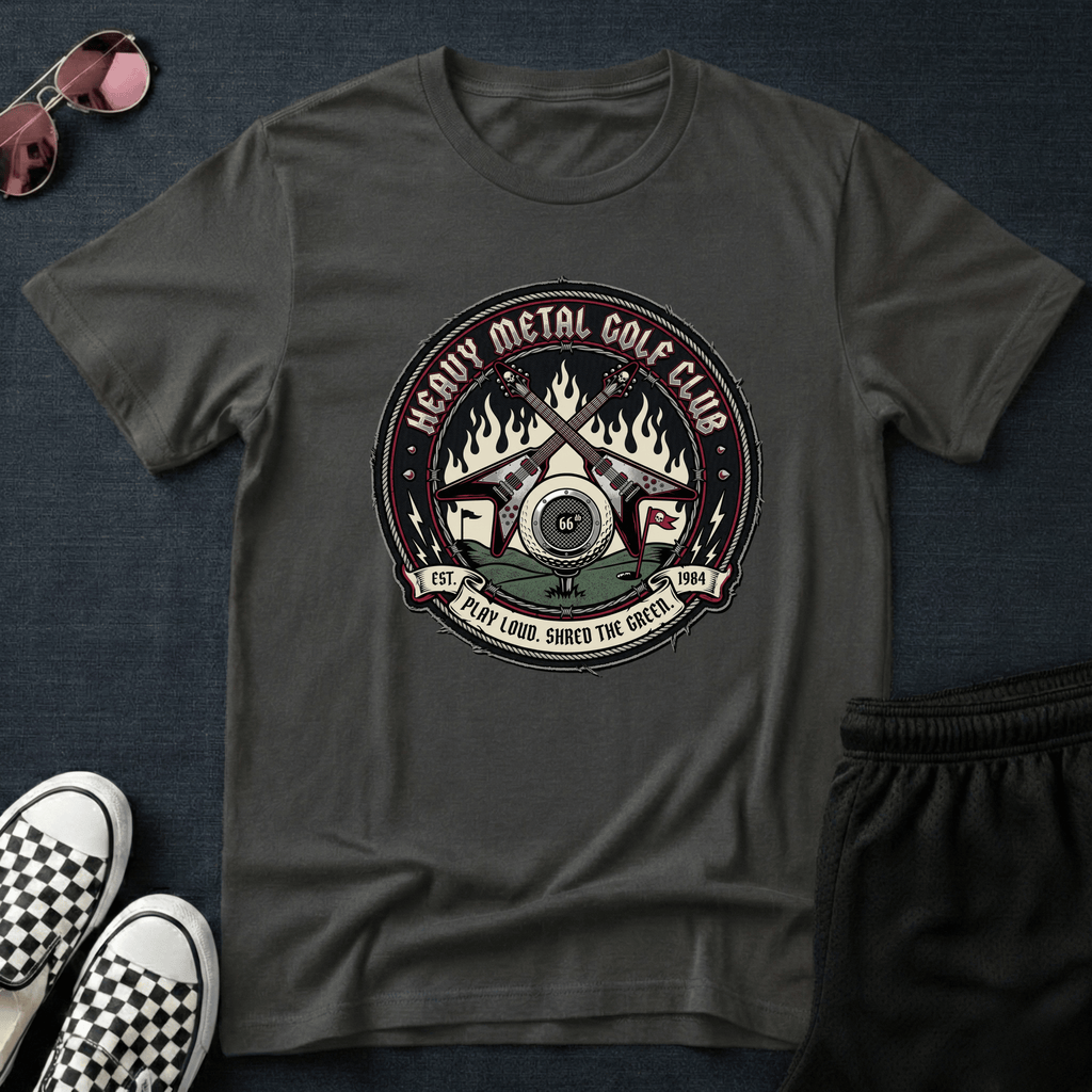 Heavy metal golf club T-shirt