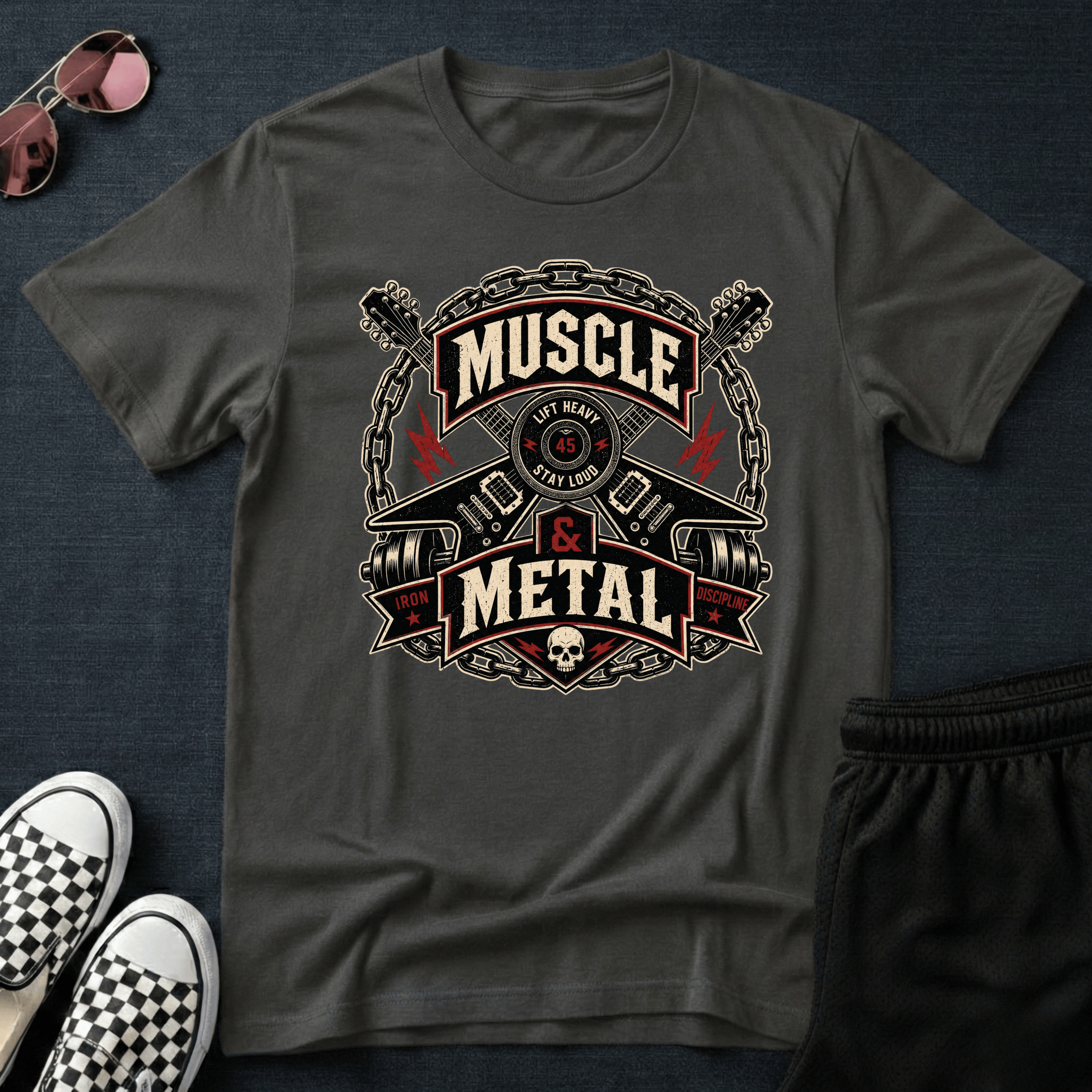Muscle and metal T-shirt