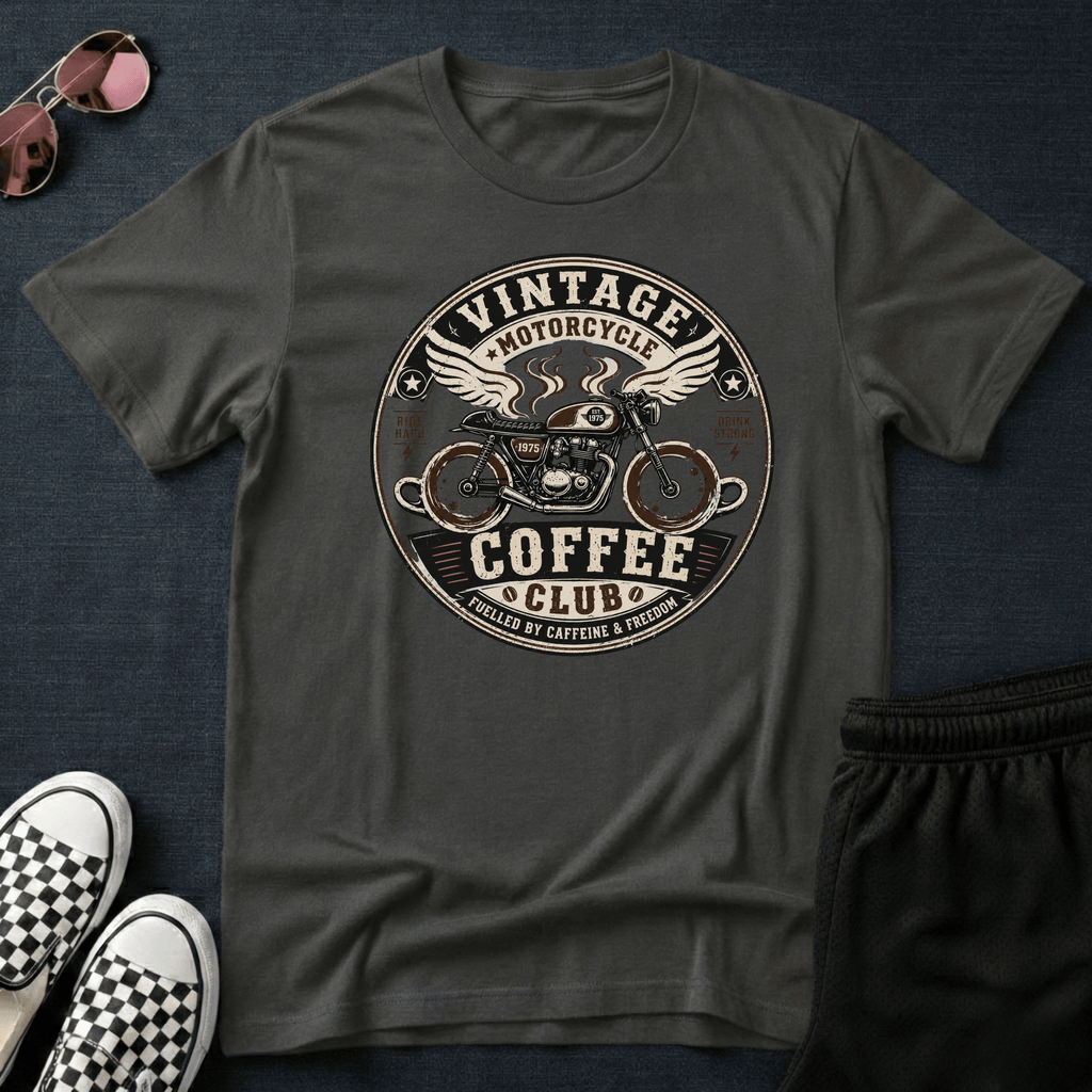Vintage motorcycle coffe T-shirt