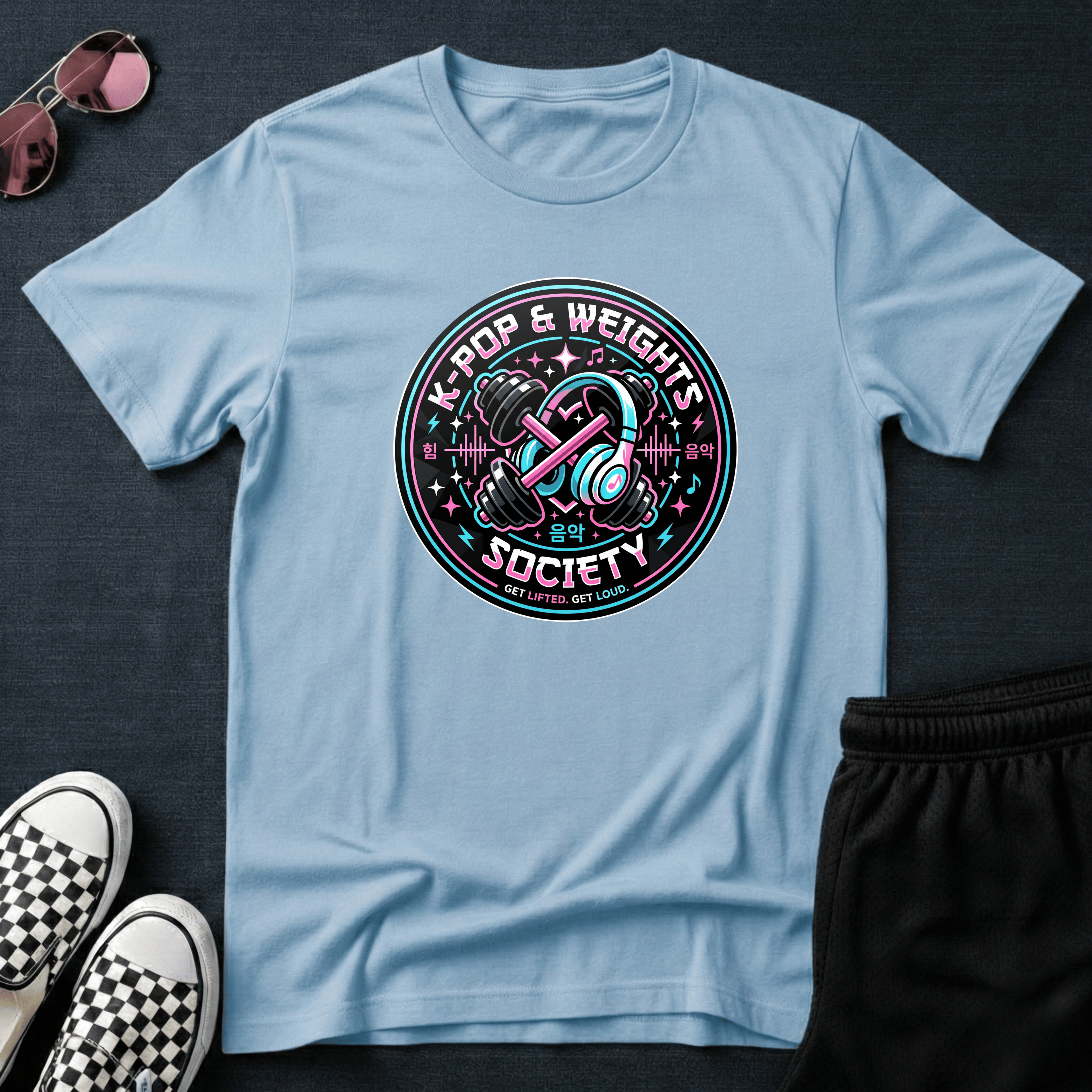 K-pop and weights T-shirt