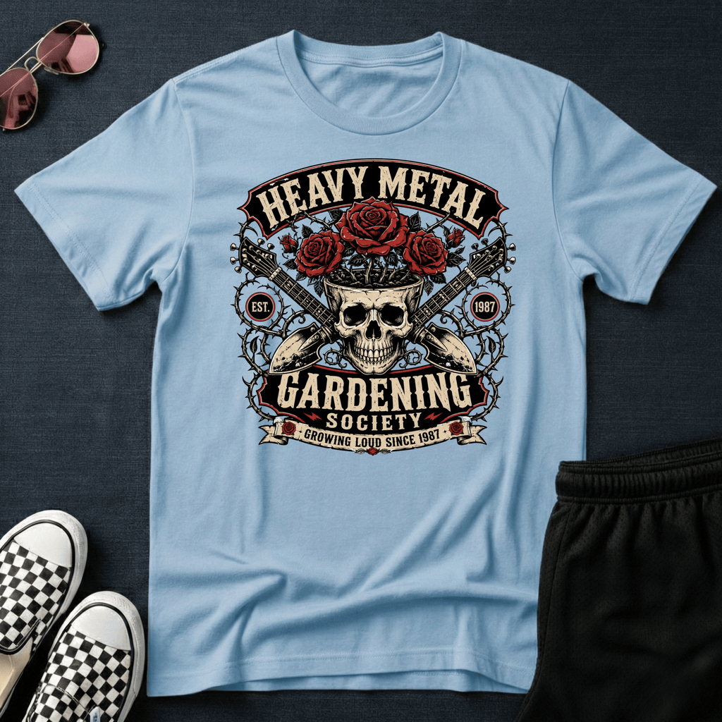 Heavy metal gardening T-shirt