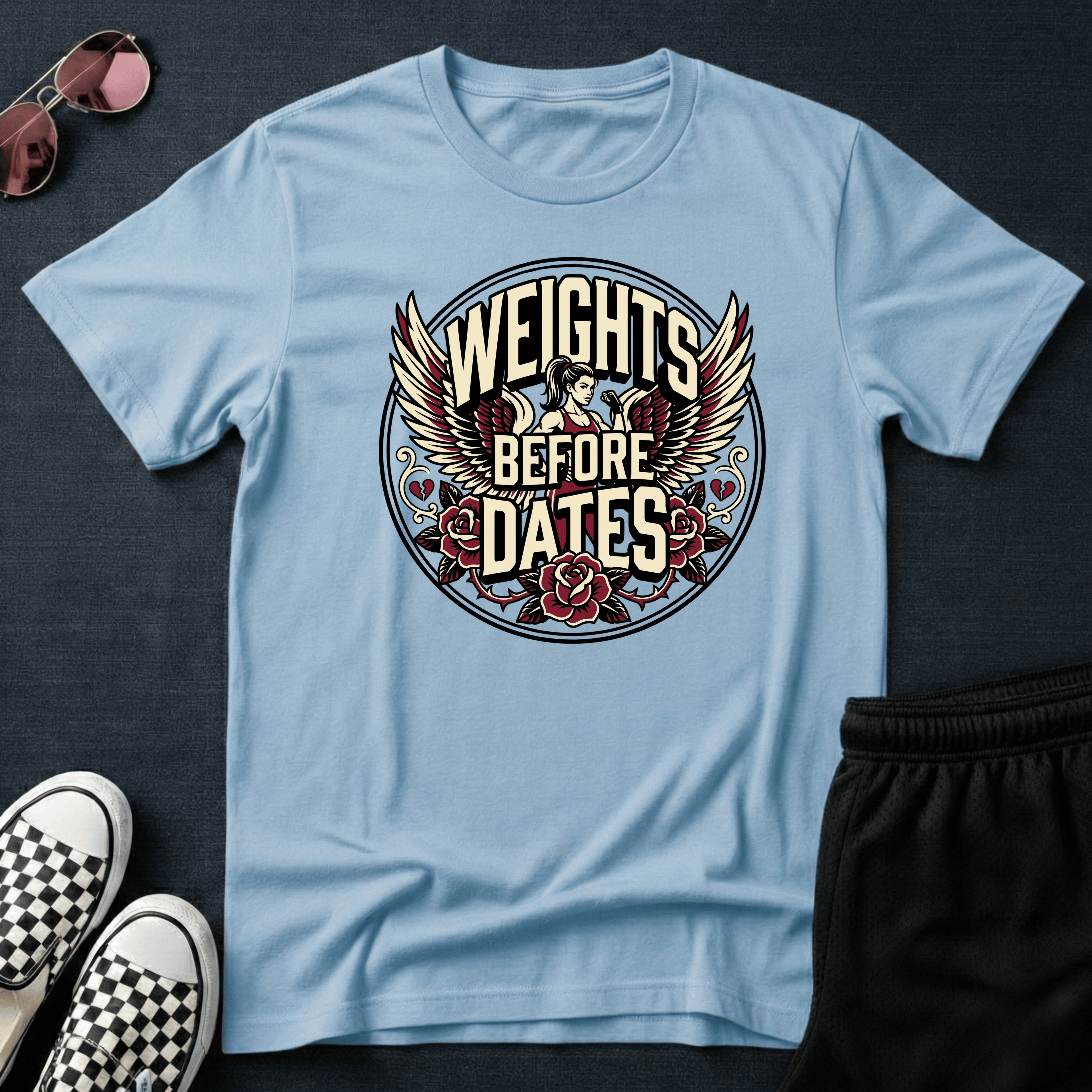 Weights before dates T-shirt