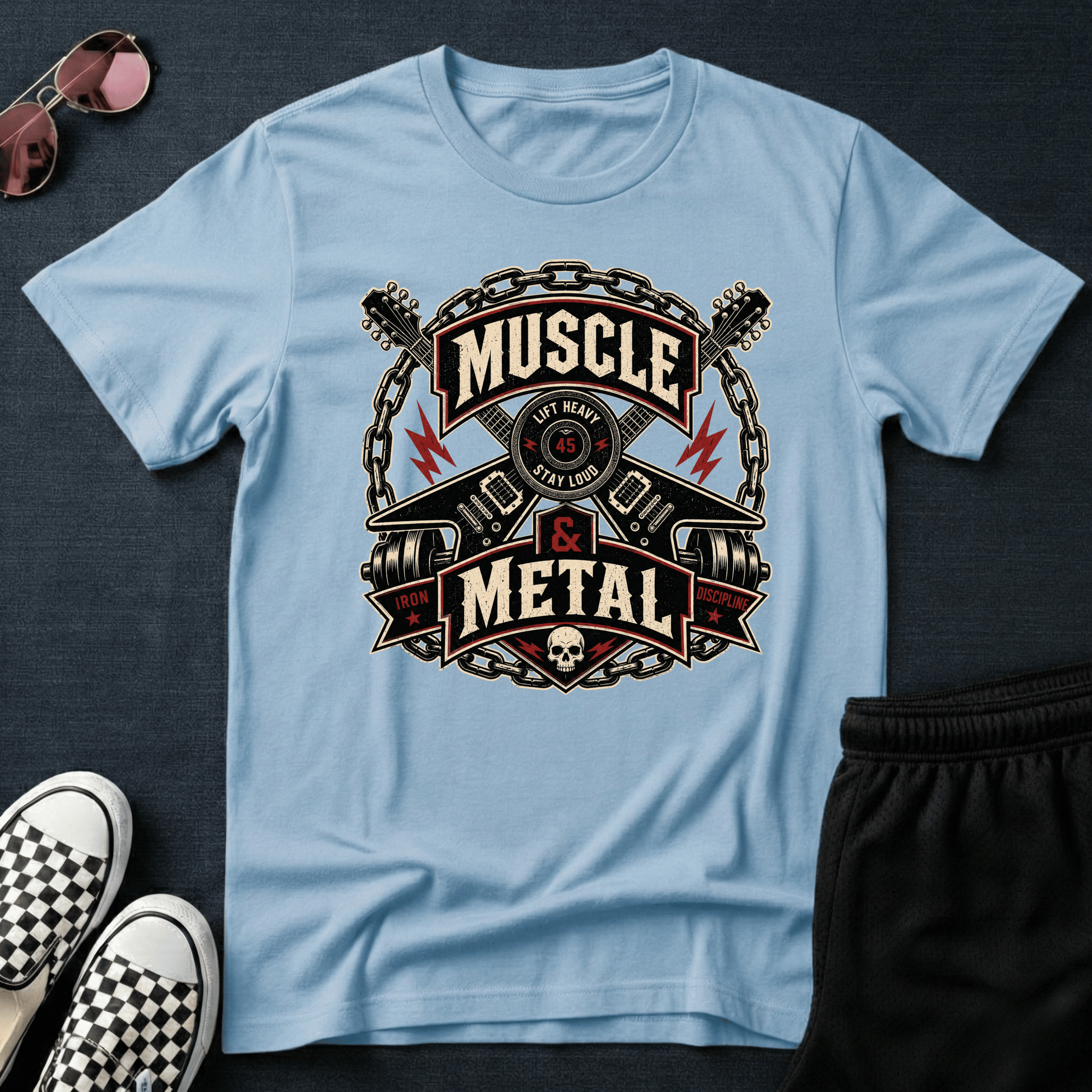 Muscle and metal T-shirt