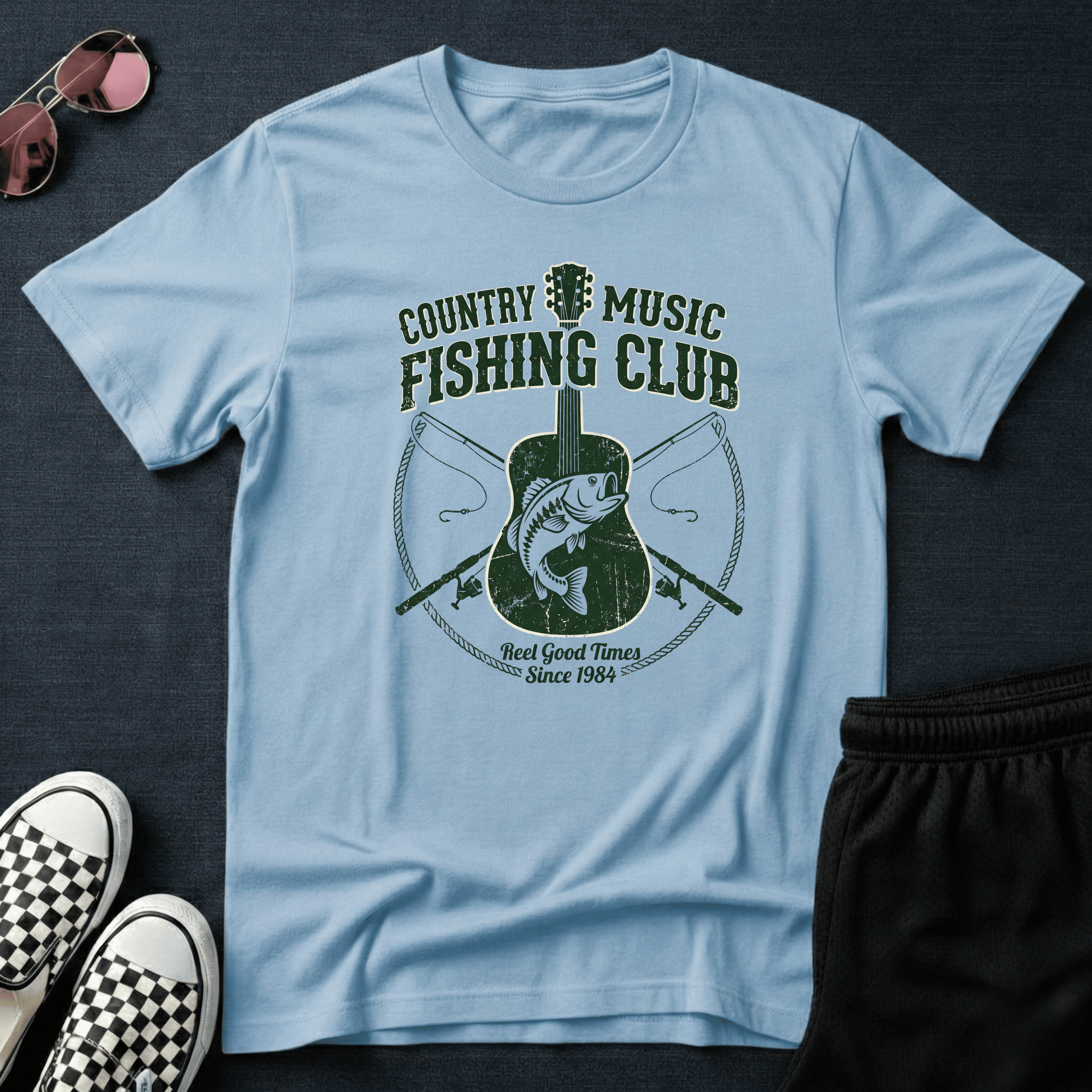 Country music fishing T-shirt