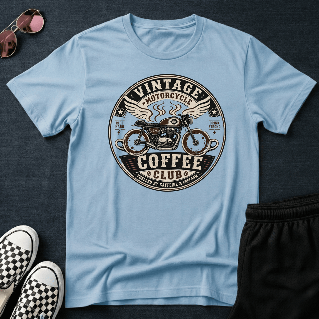 Vintage motorcycle coffe T-shirt