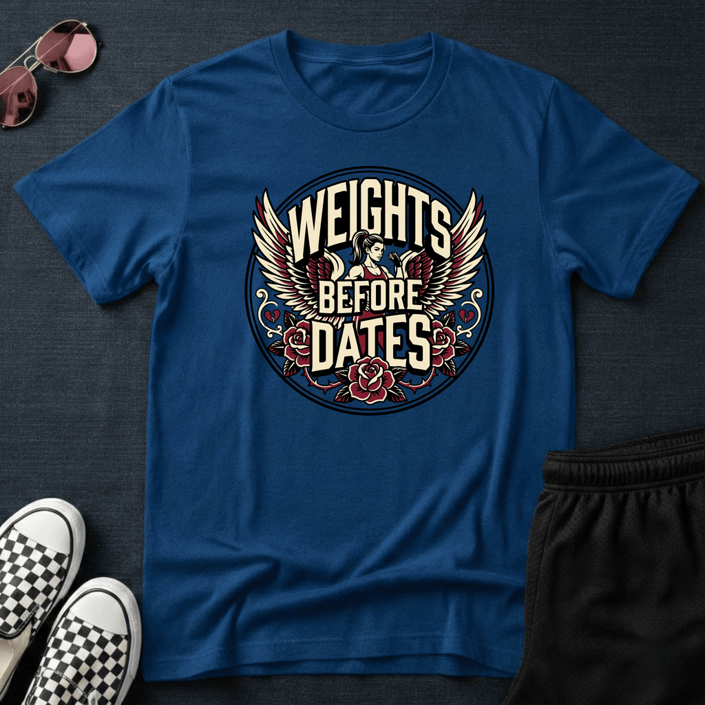 Weights before dates T-shirt