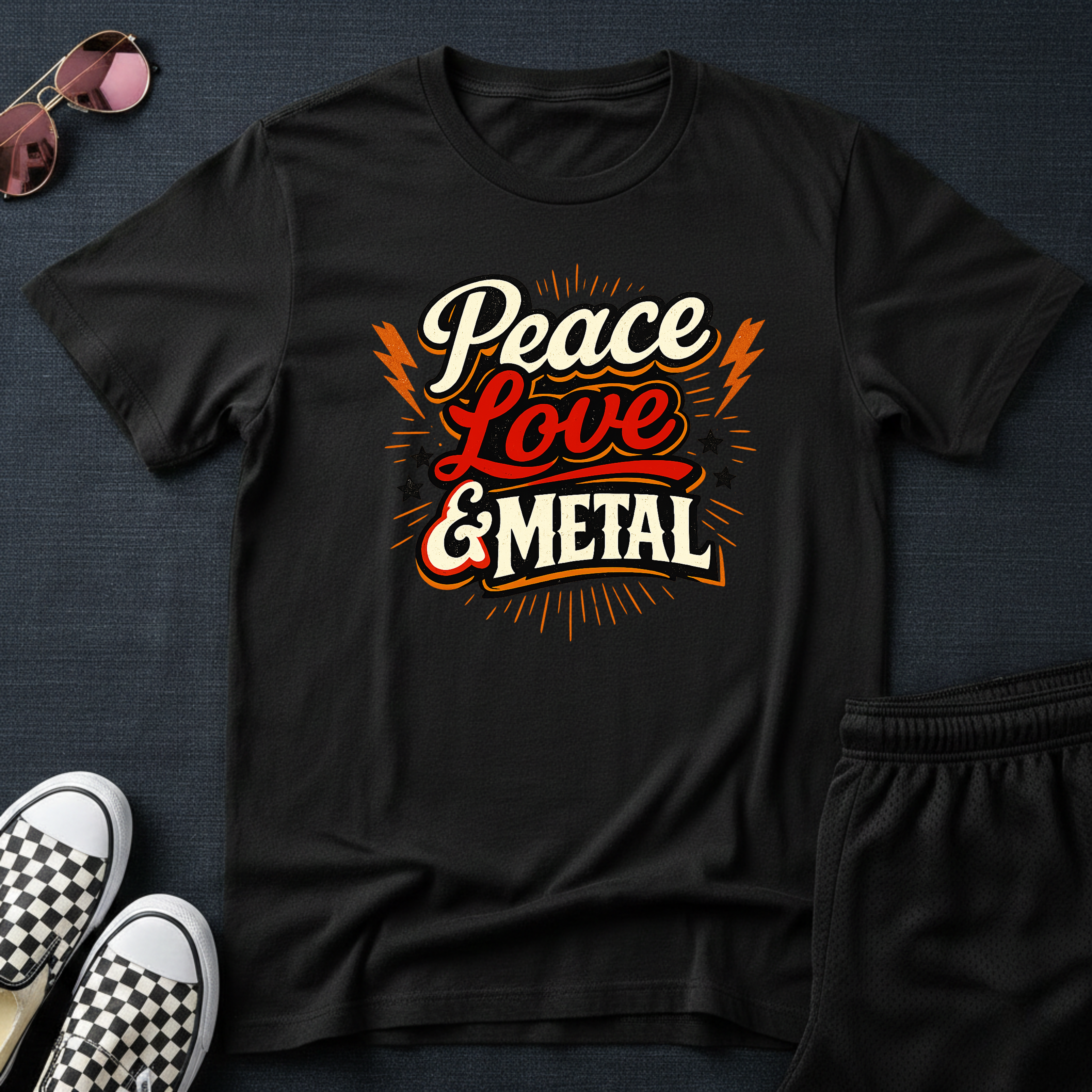 Peace love and metal T-Shirt