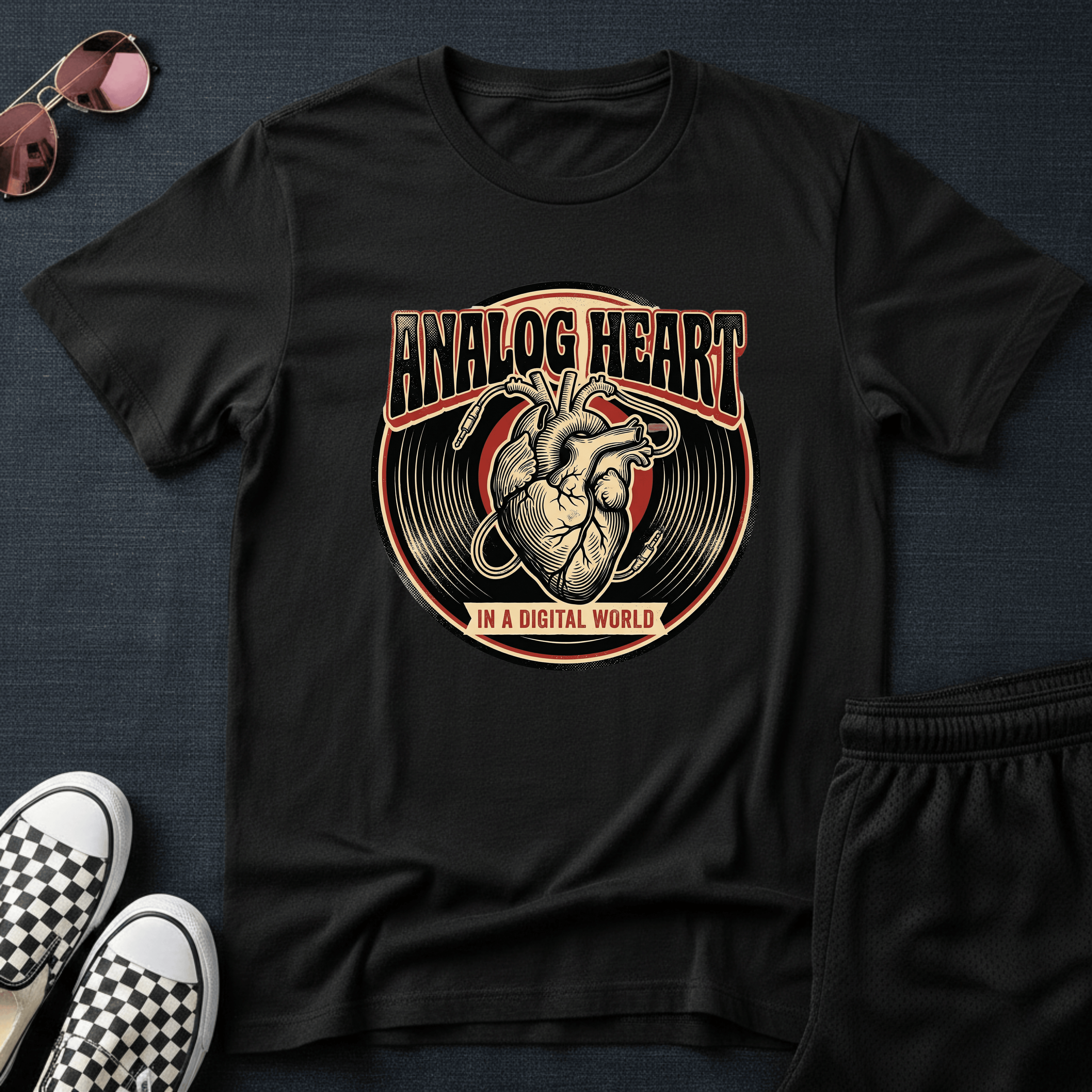 Analog heart T-shirt