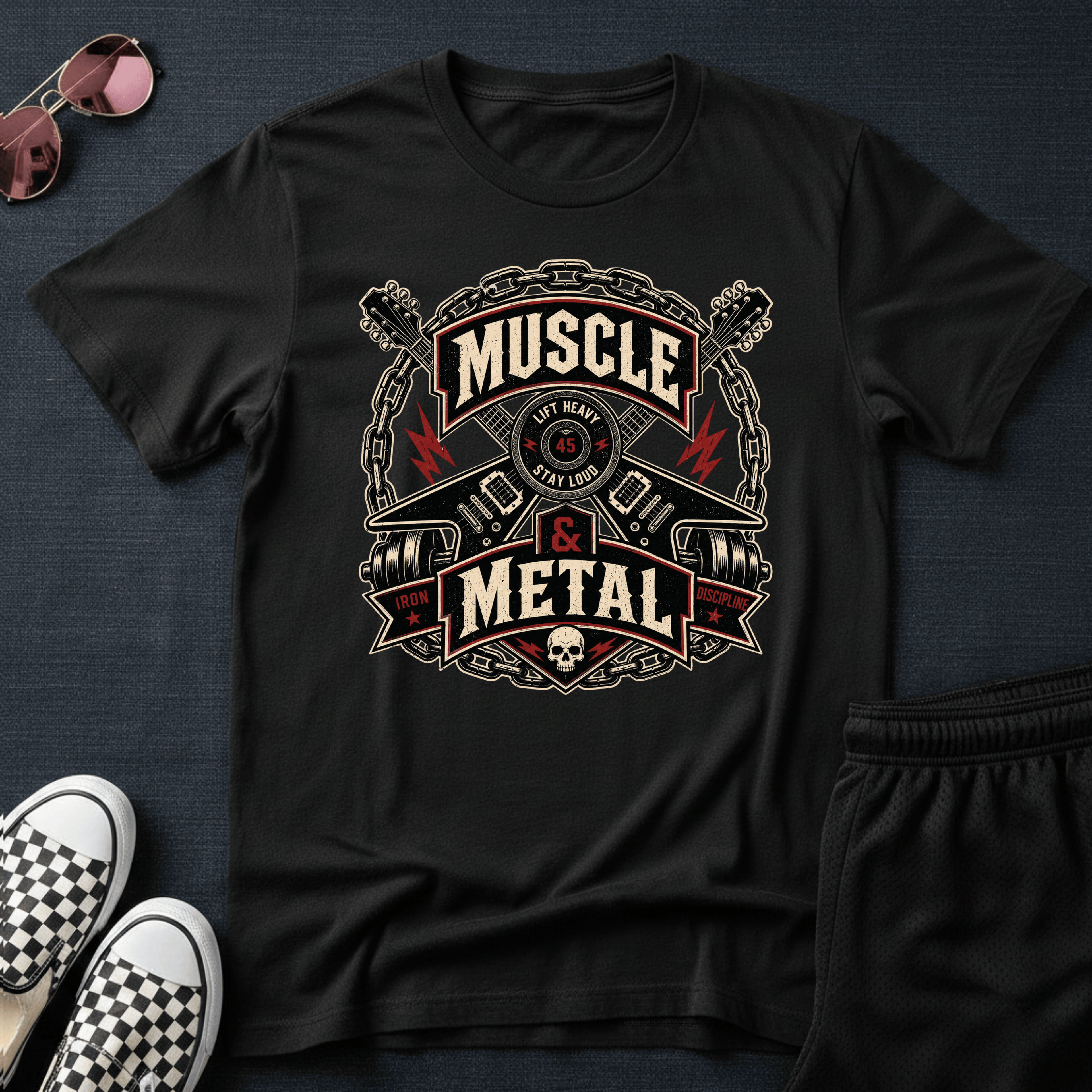 Muscle and metal T-shirt