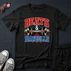 Beats and barbells T-shirt