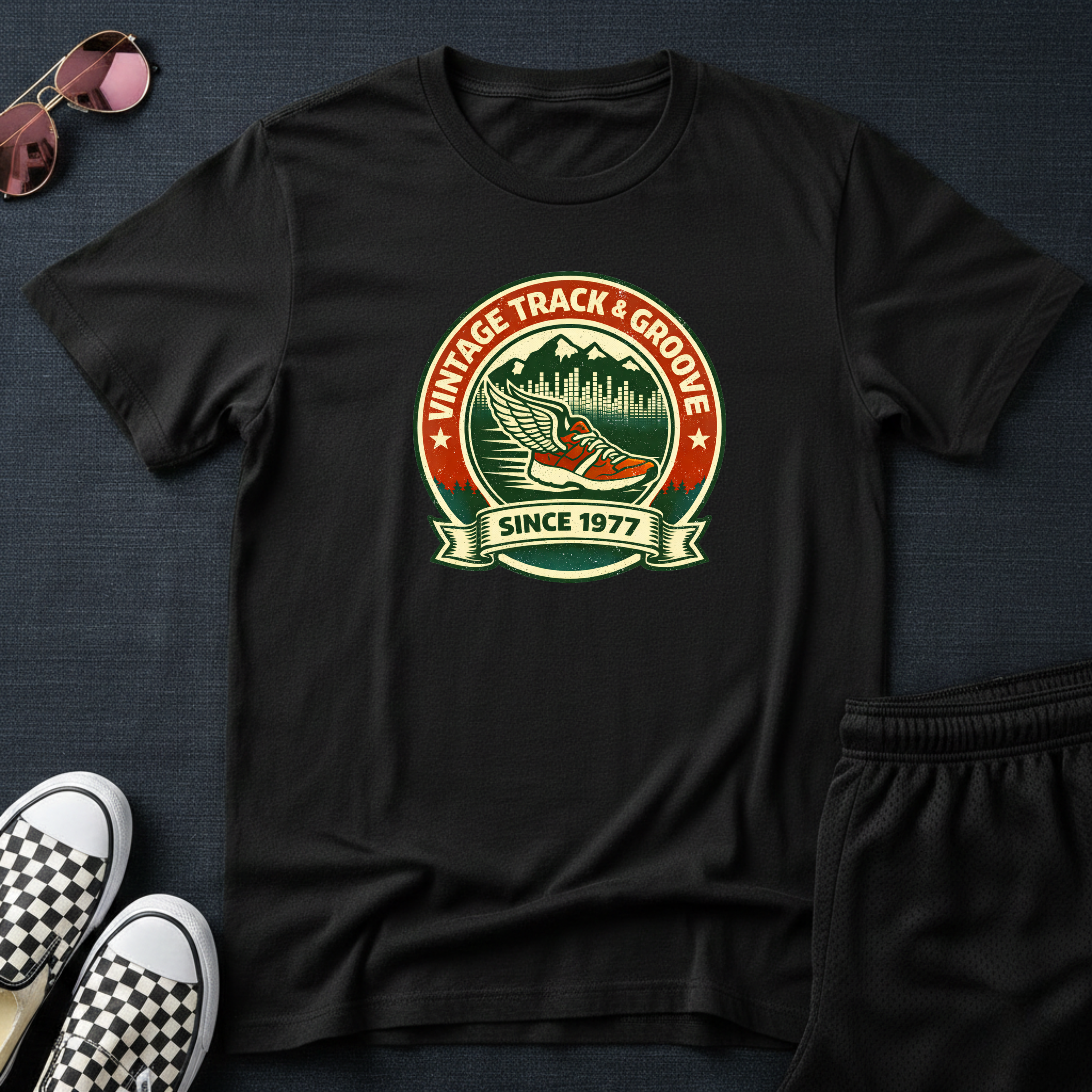 Vintage track and groove T-Shirt