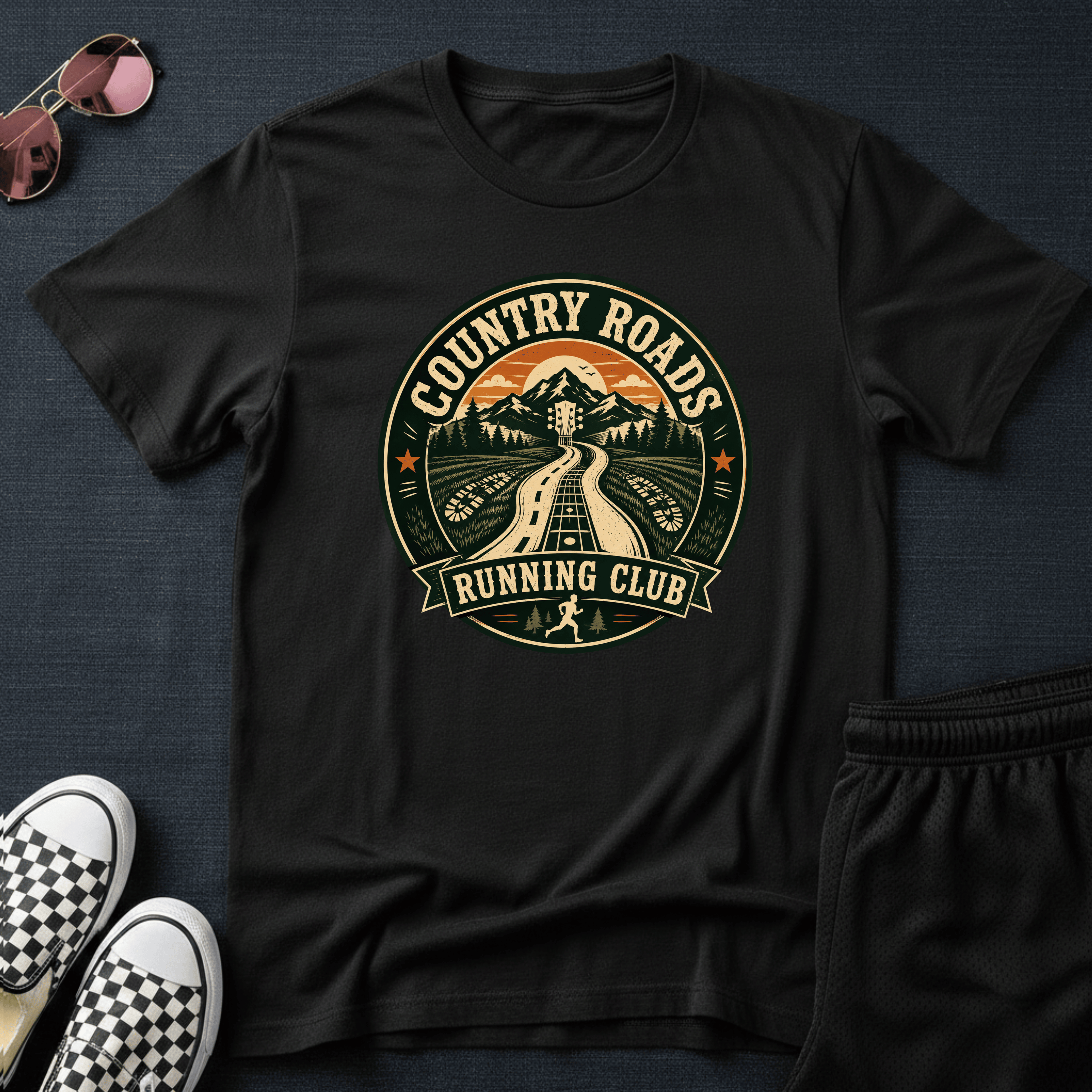 Country roads running club T-shirt