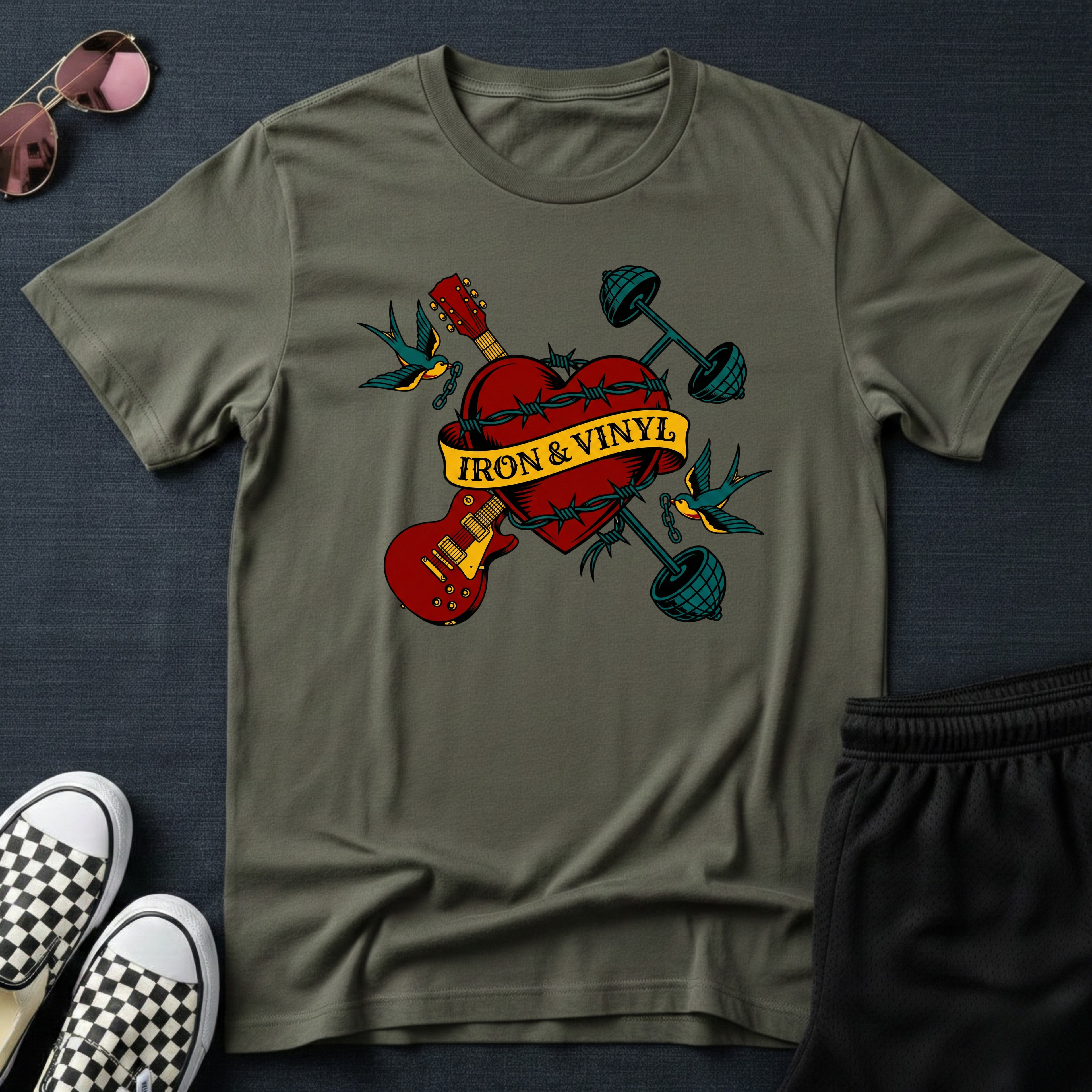 Iron and vinyl T-Shirt