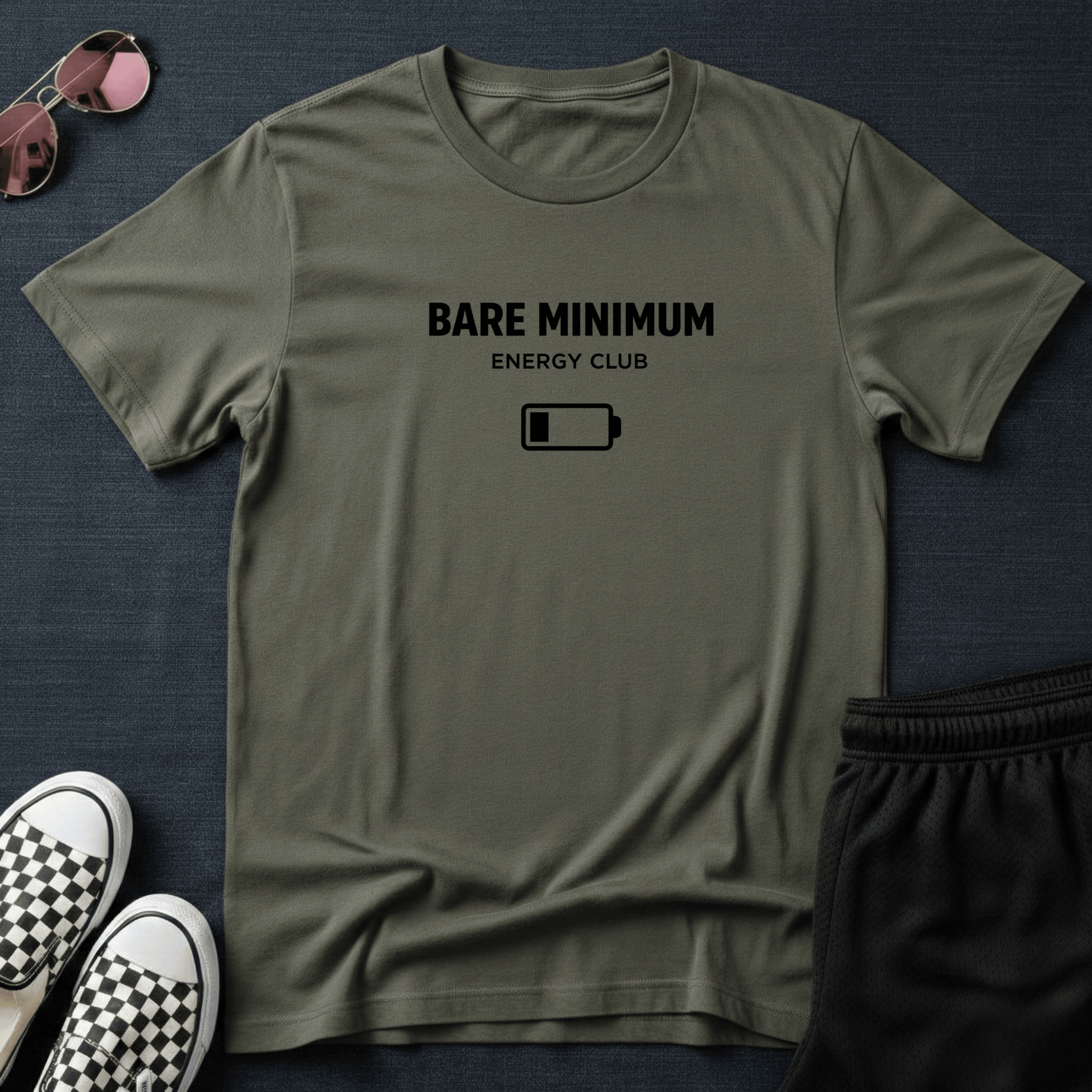 Bare minimum energy club T-shirt