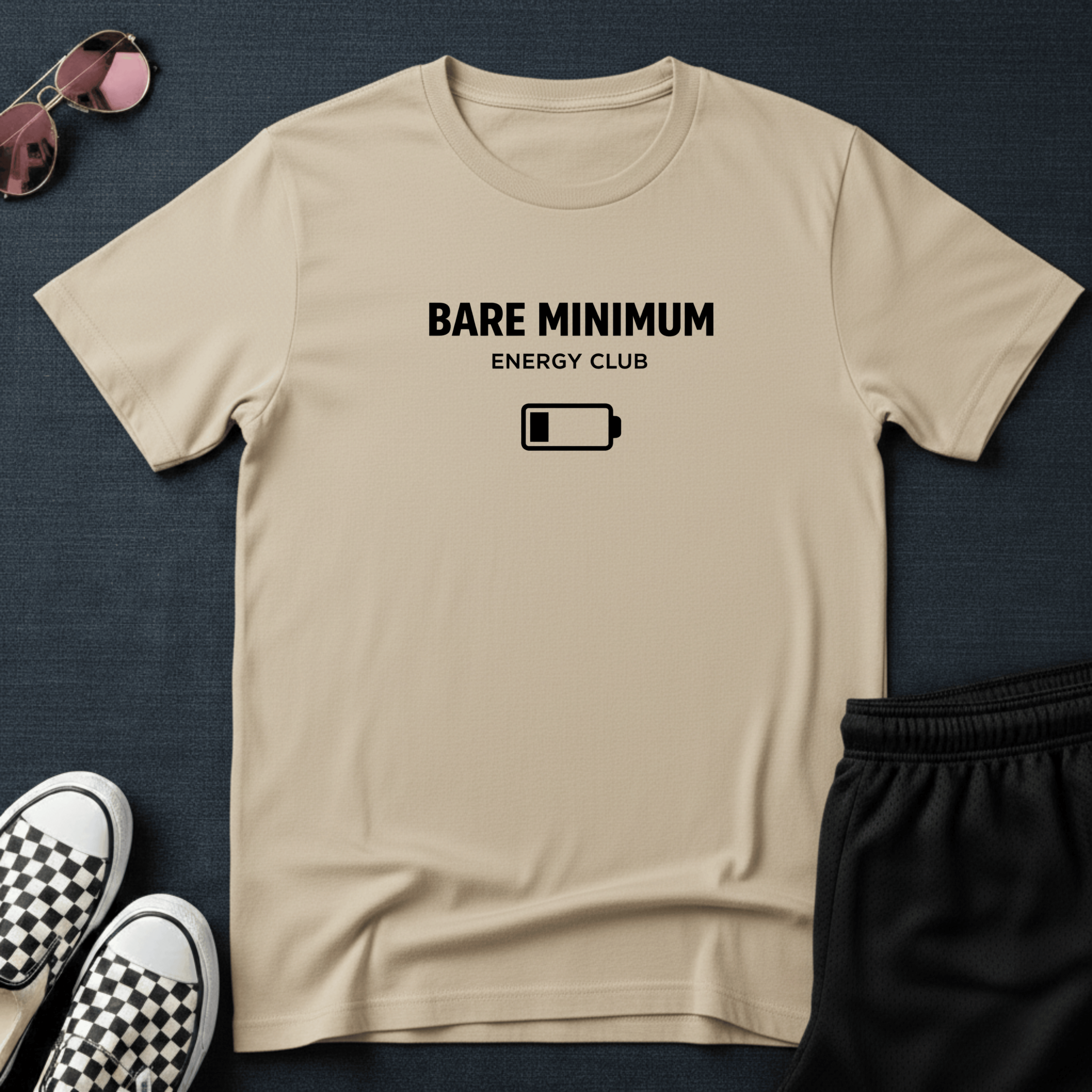 Bare minimum energy club T-shirt