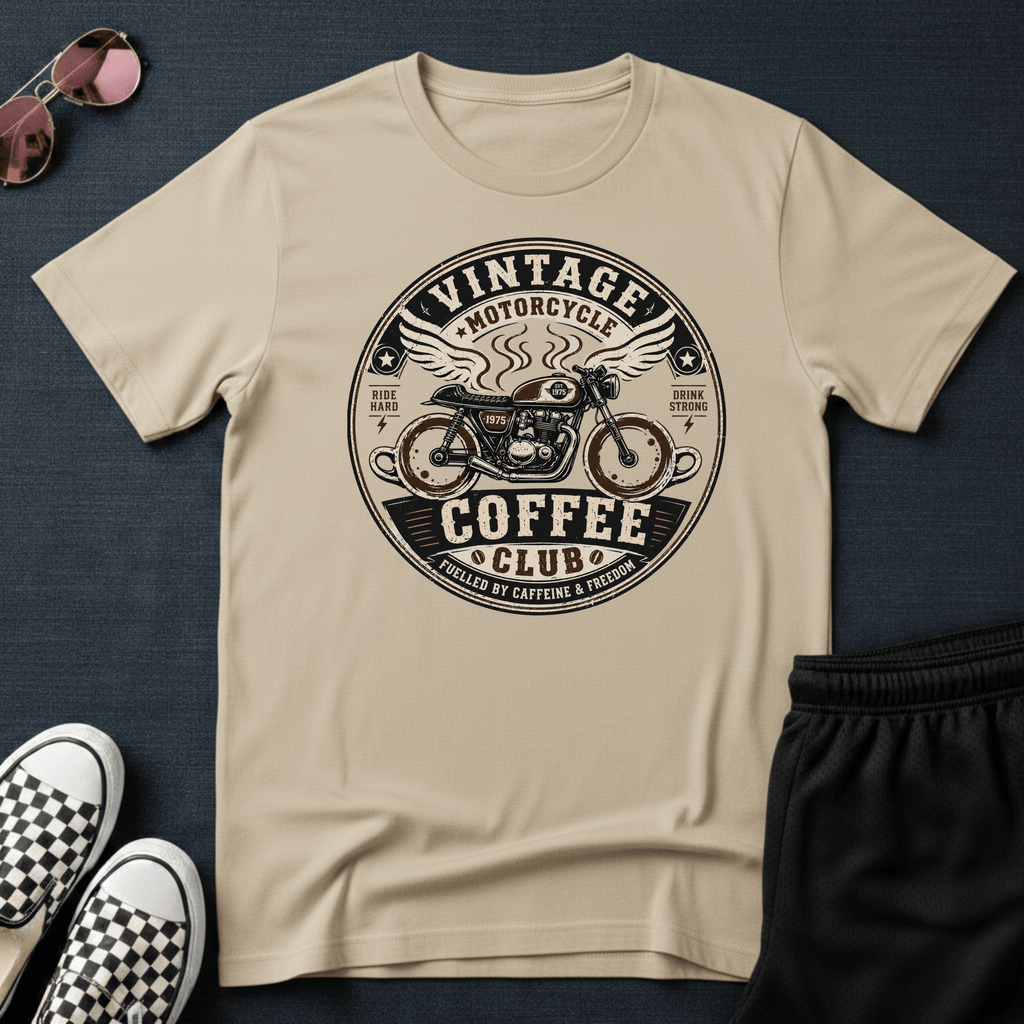 Vintage motorcycle coffe T-shirt