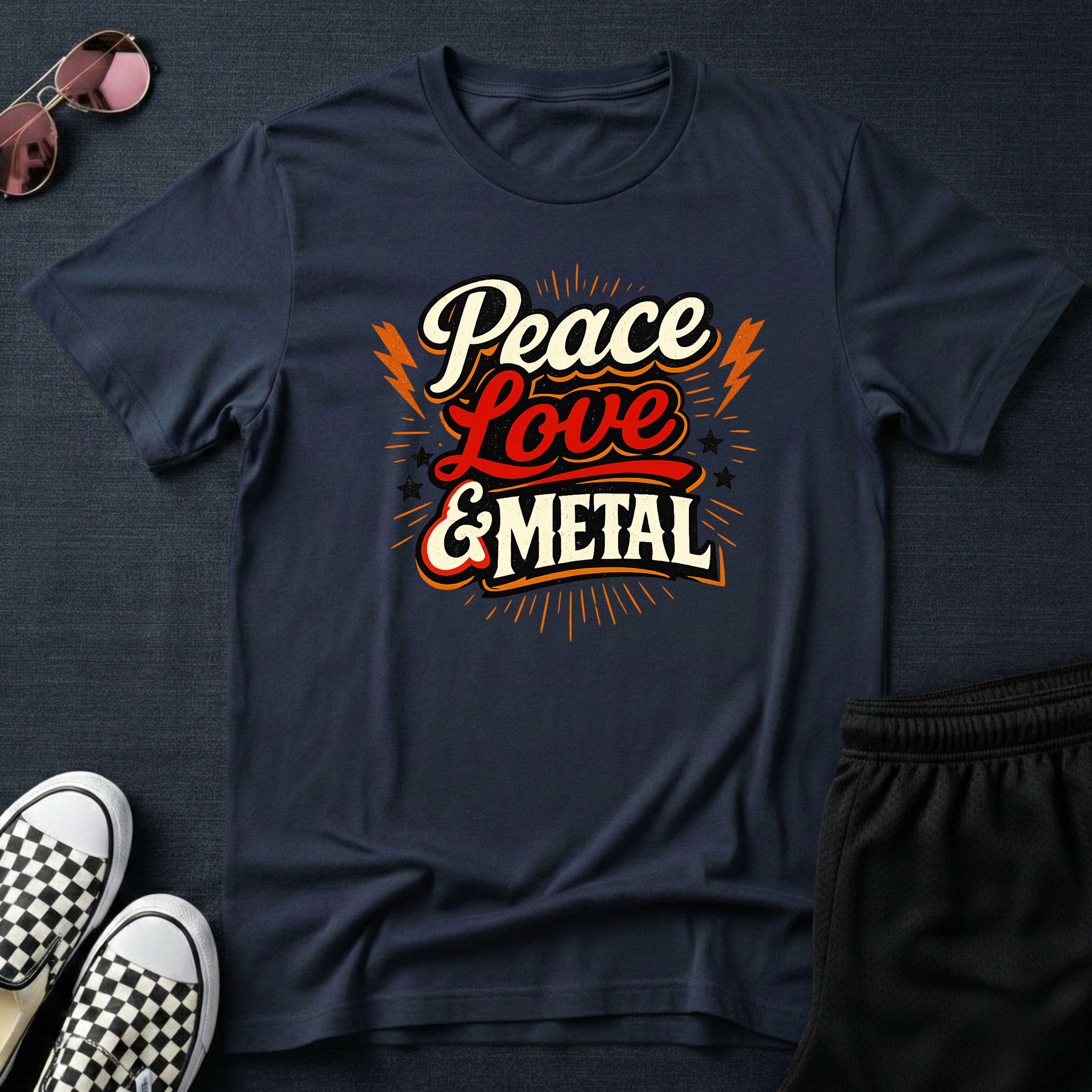 Peace love and metal T-Shirt