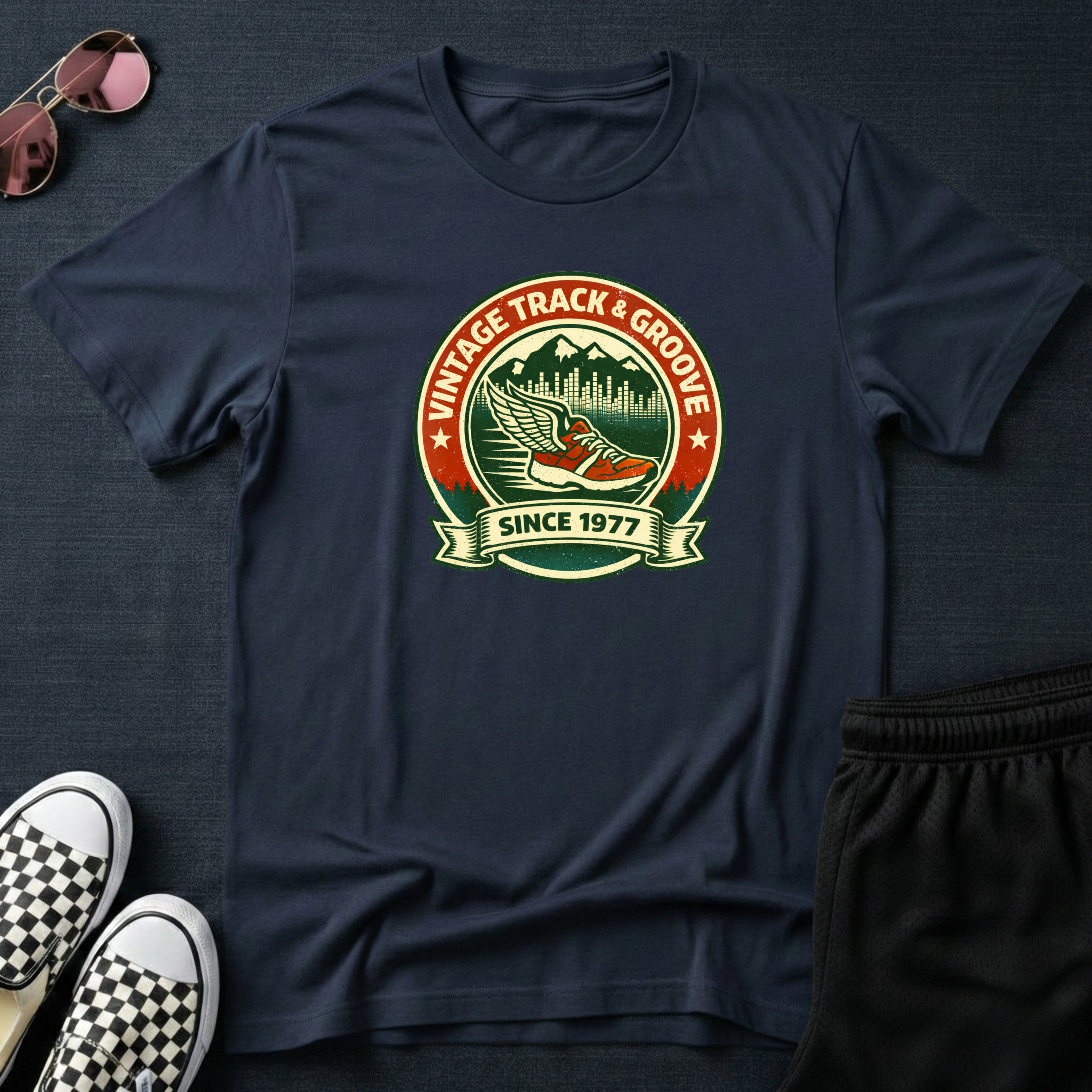 Vintage track and groove T-Shirt