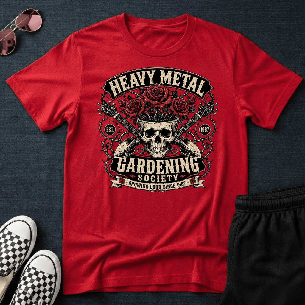 Heavy metal gardening T-shirt
