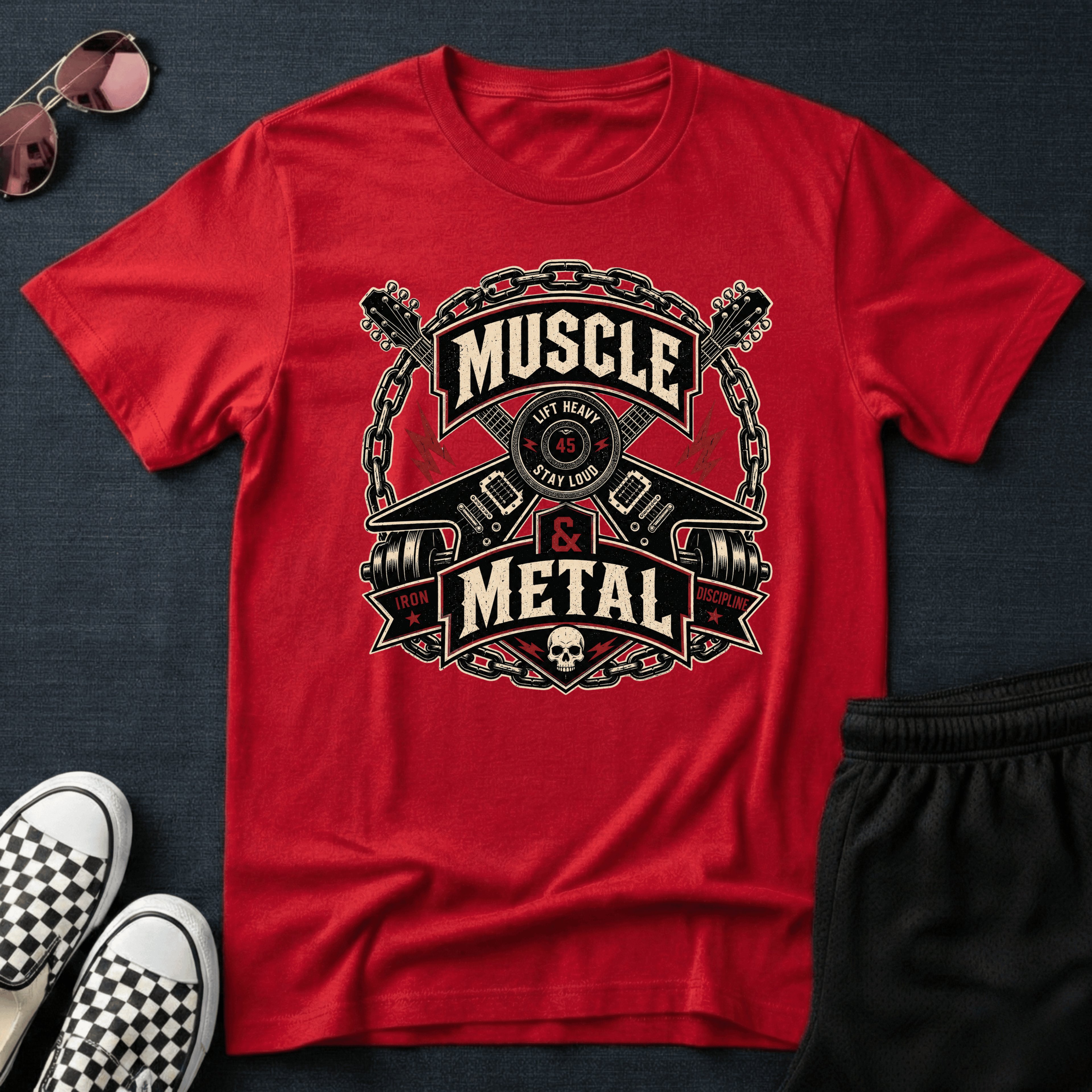 Muscle and metal T-shirt