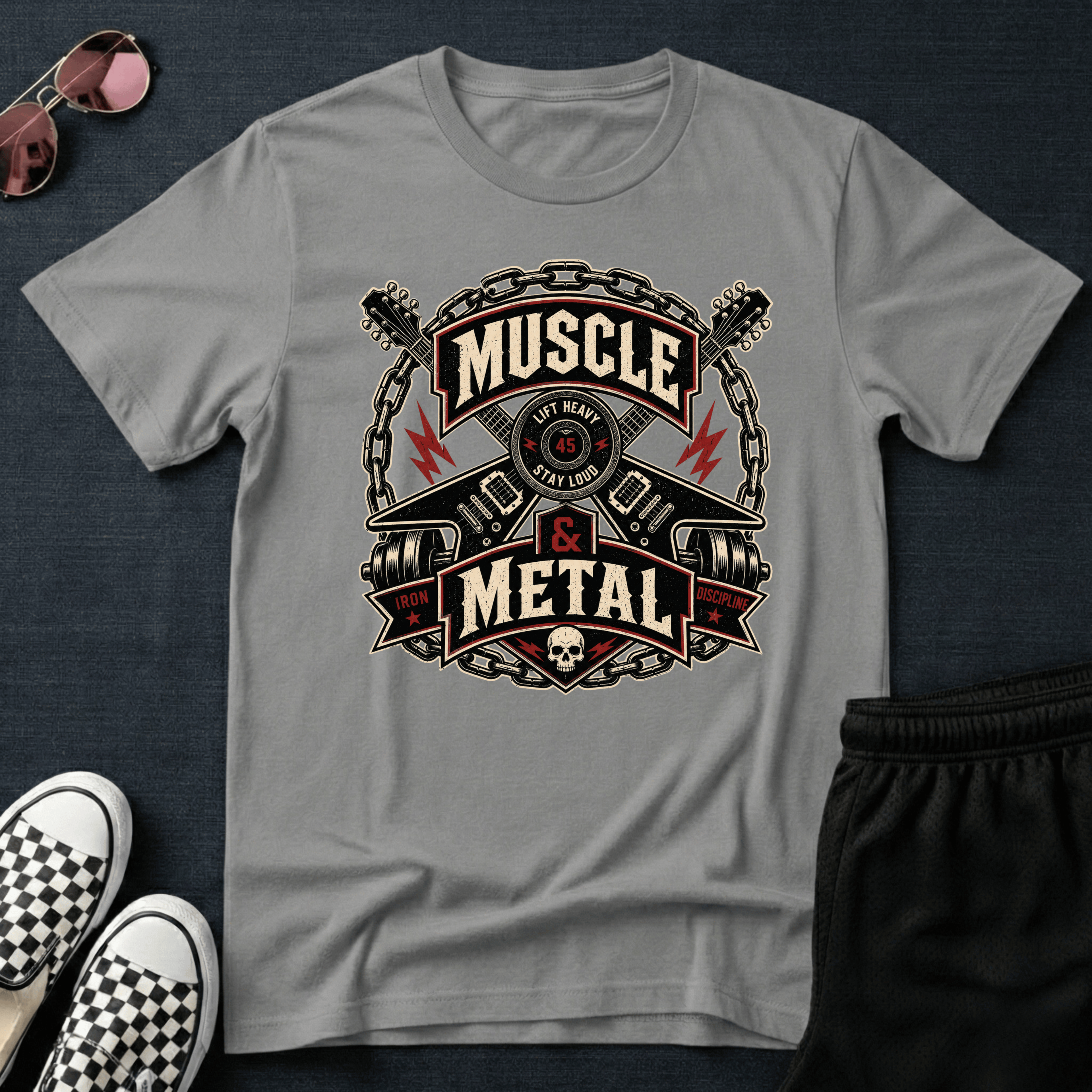 Muscle and metal T-shirt