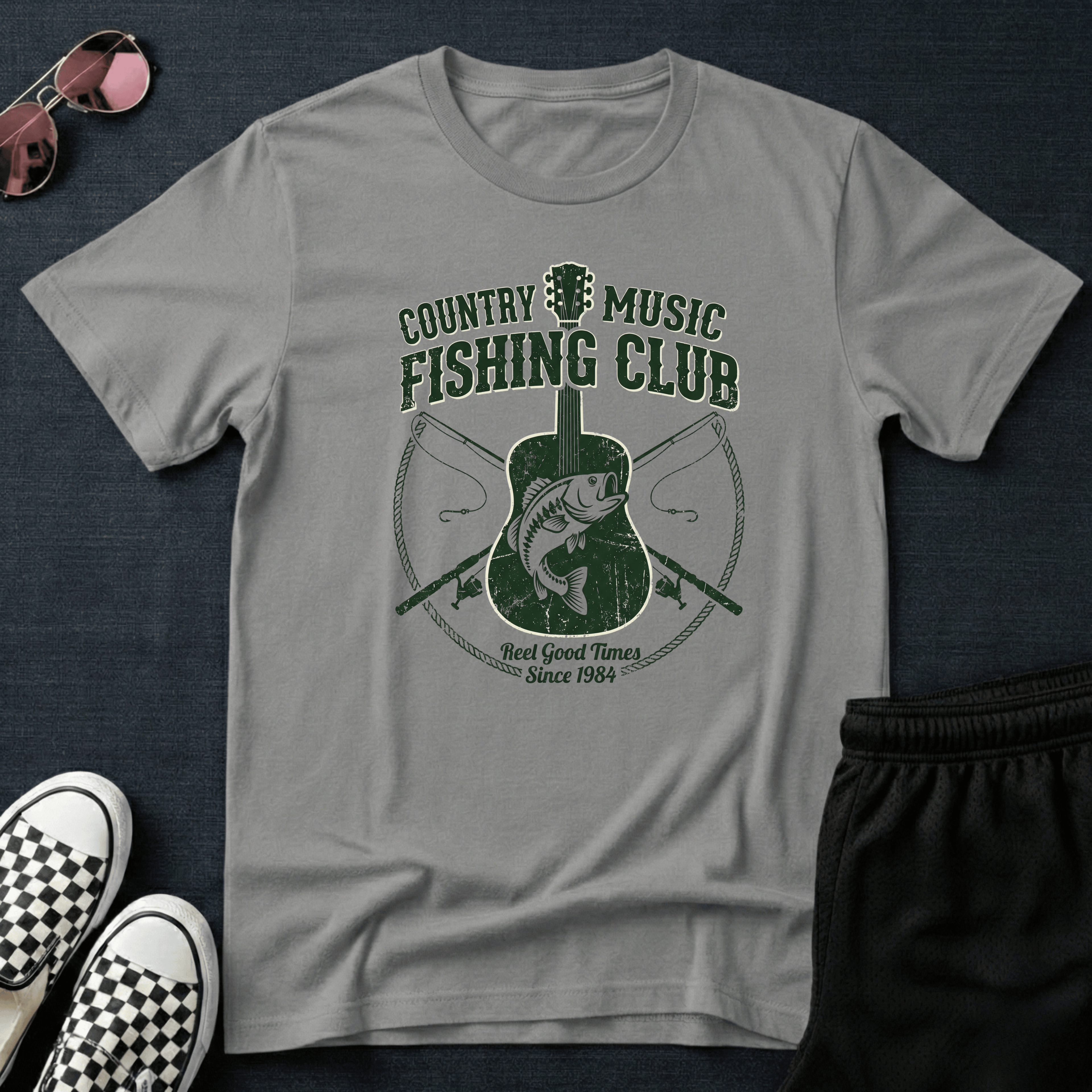 Country music fishing T-shirt