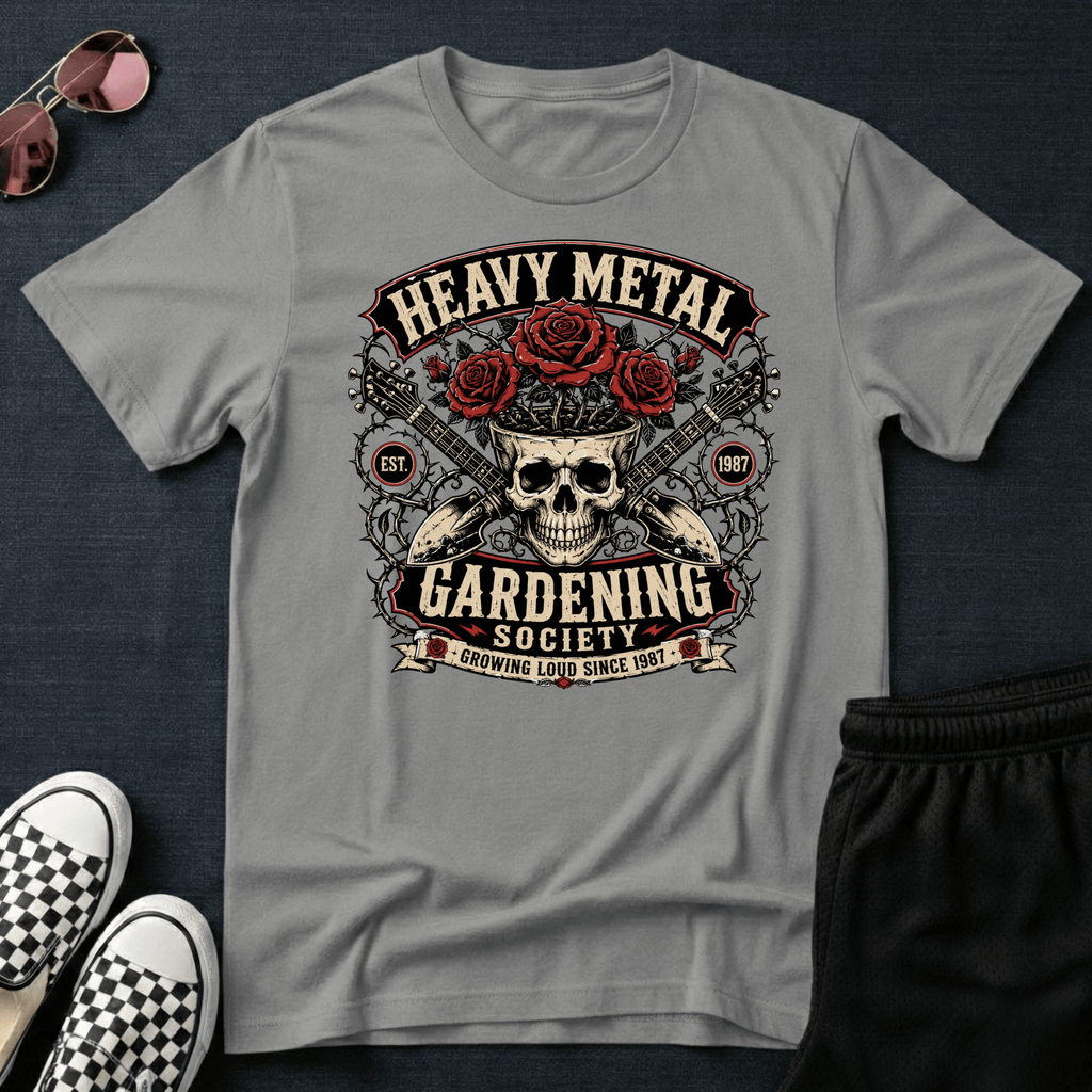 Heavy metal gardening T-shirt