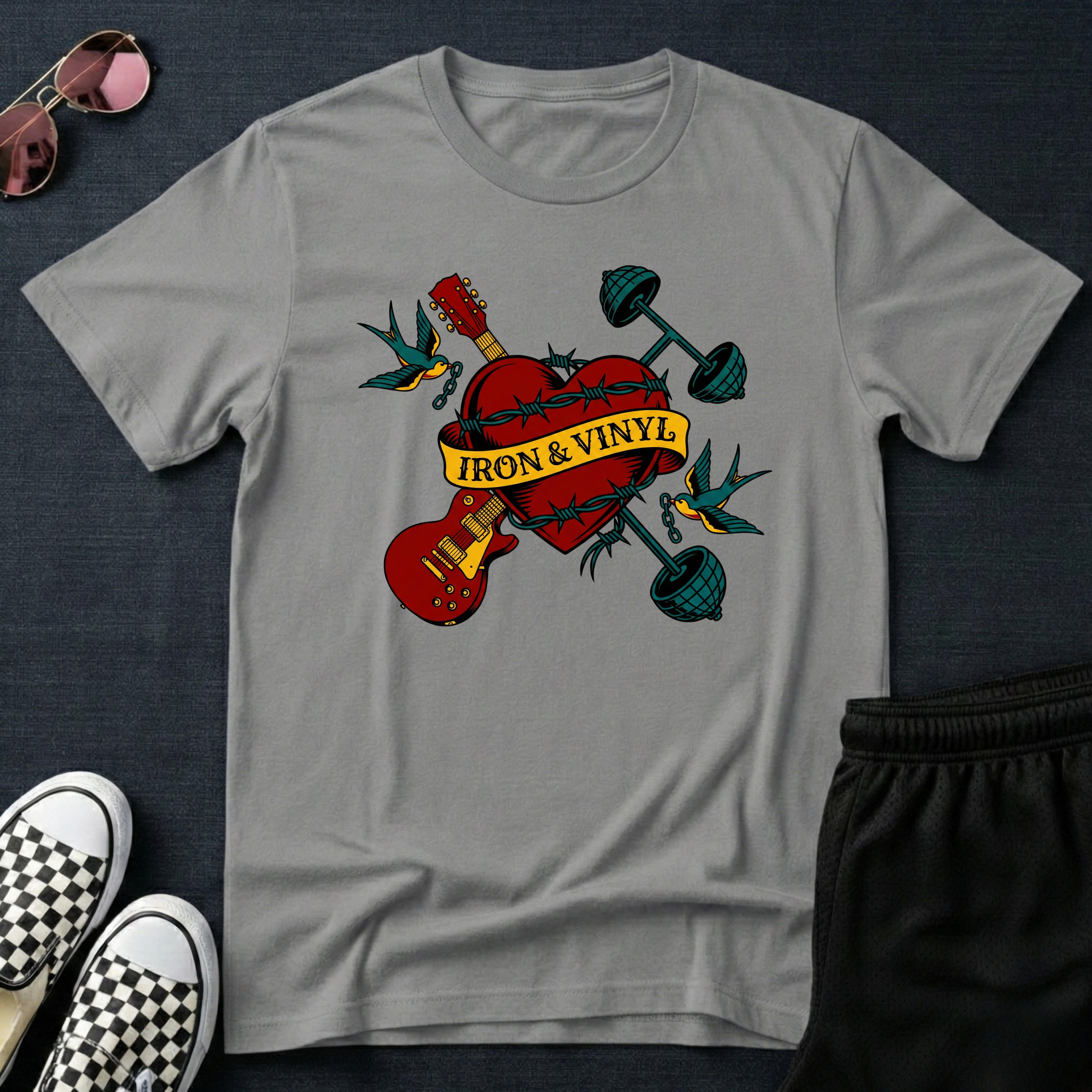 Iron and vinyl T-Shirt