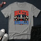 Beats and barbells T-shirt