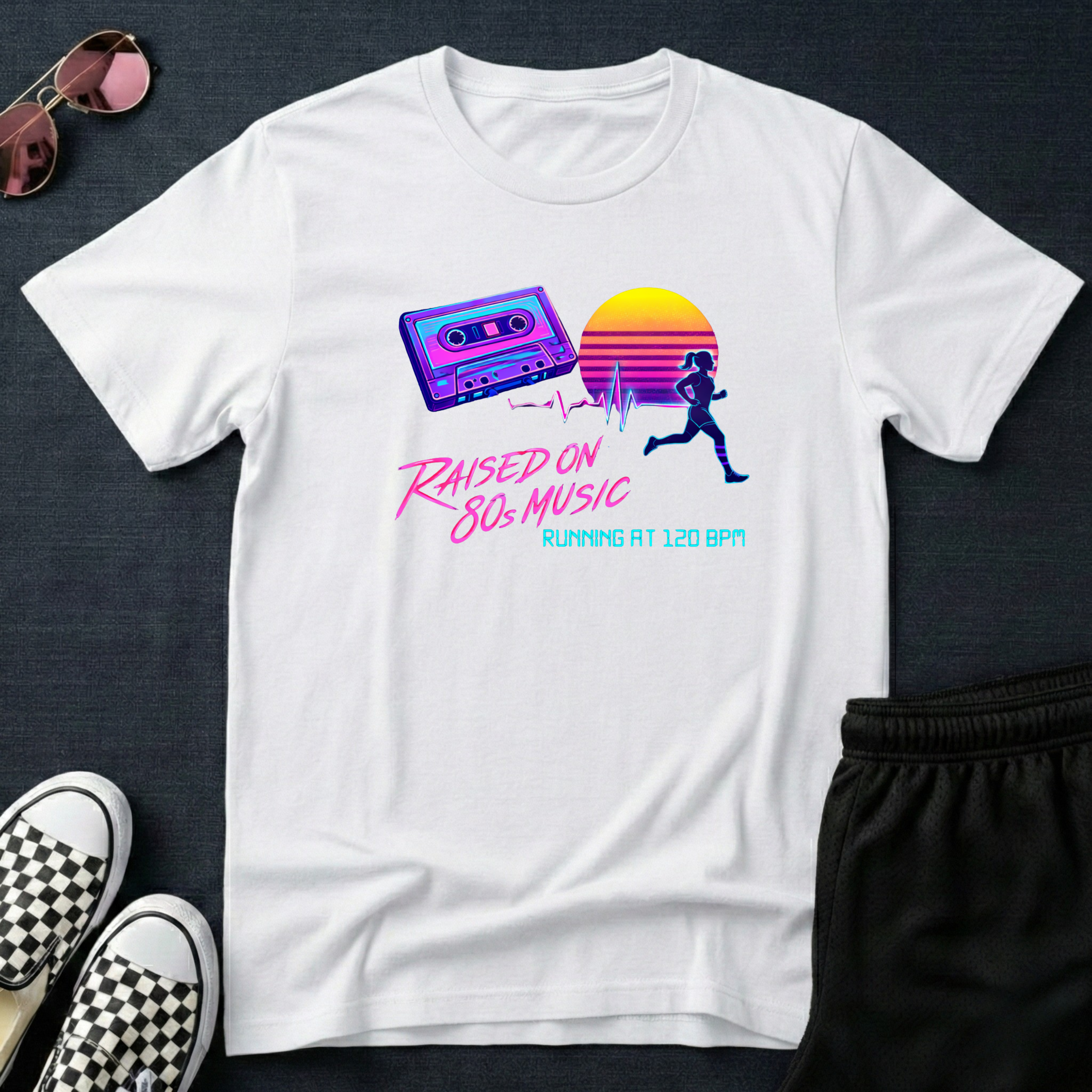 Raised on 80s music T-Shirt