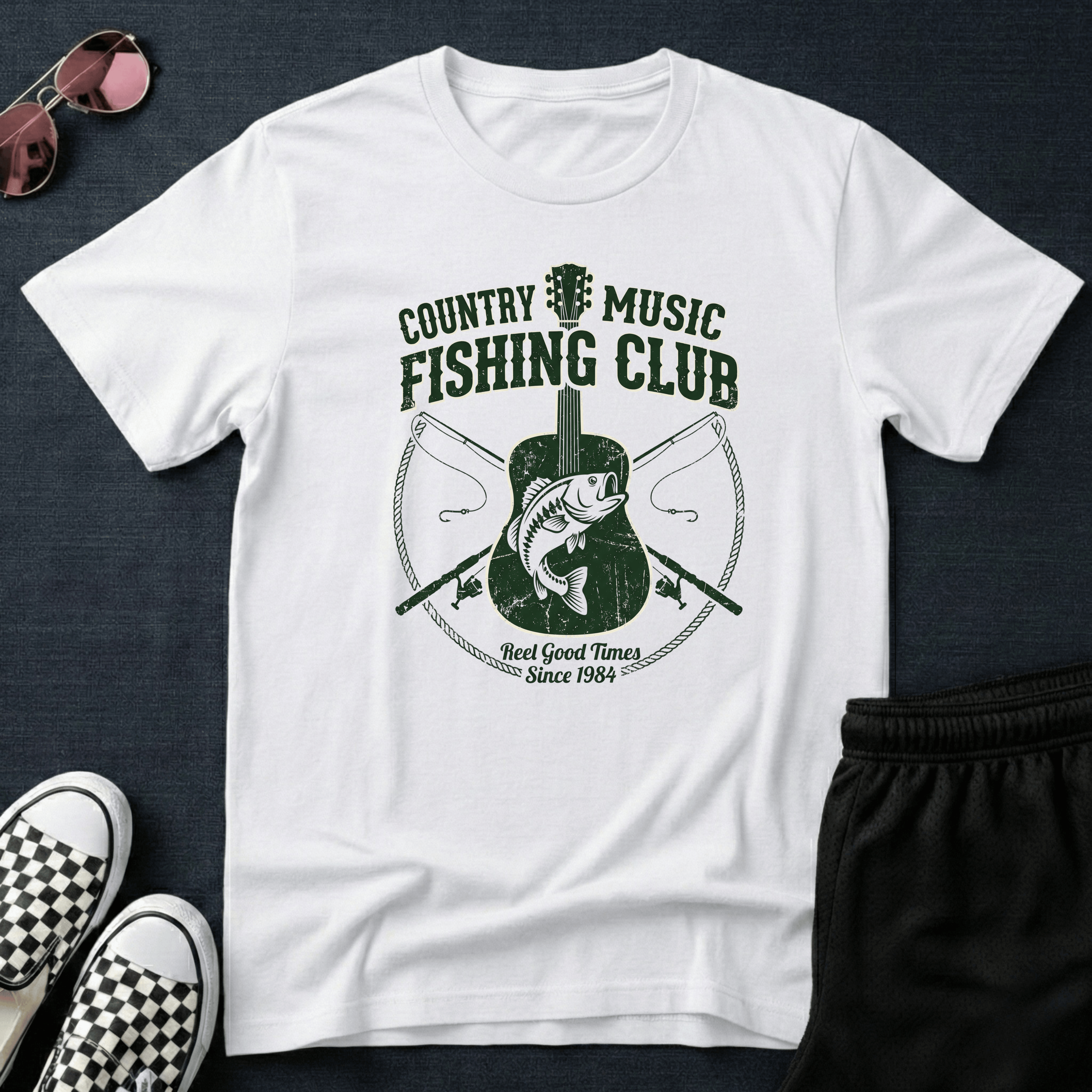 Country music fishing T-shirt