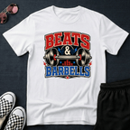 Beats and barbells T-shirt