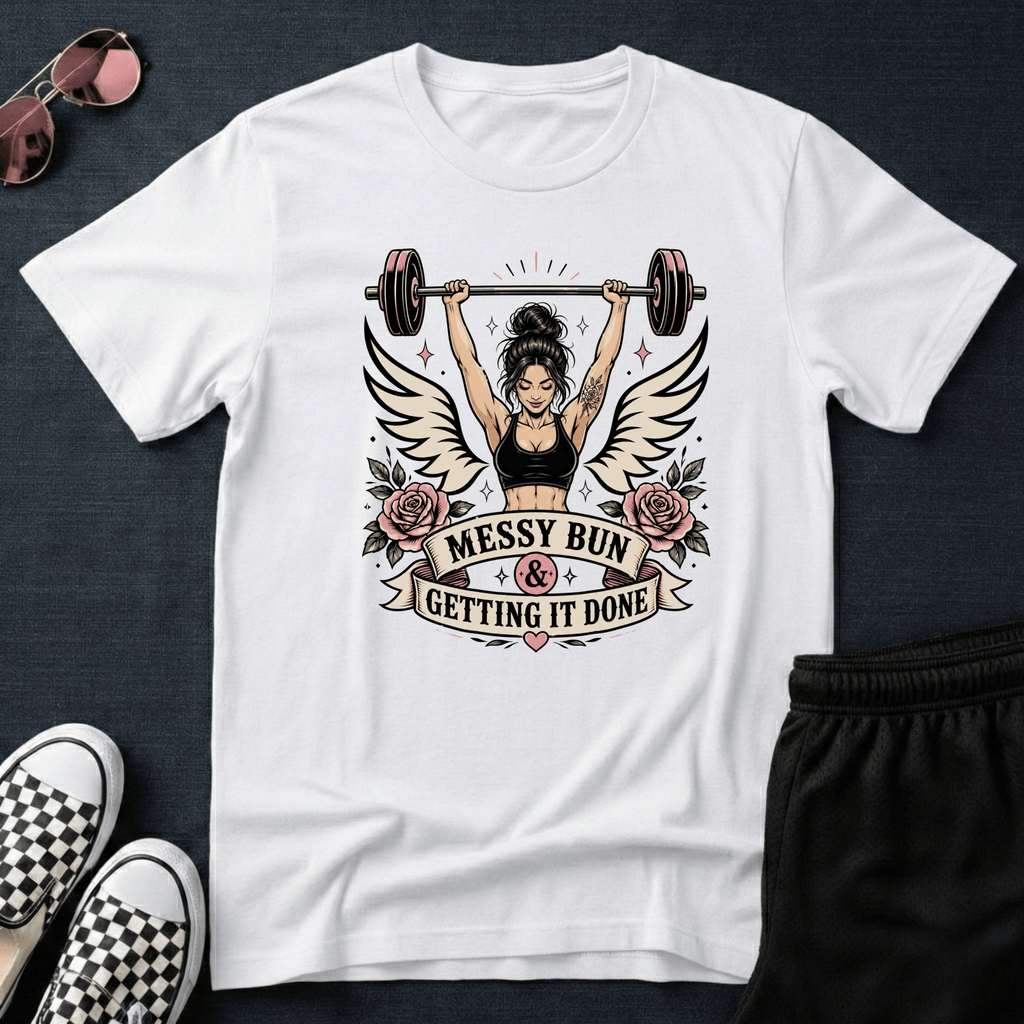 Messy bun T-shirt