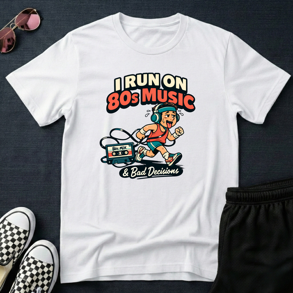 I run on 80s music T-Shirt