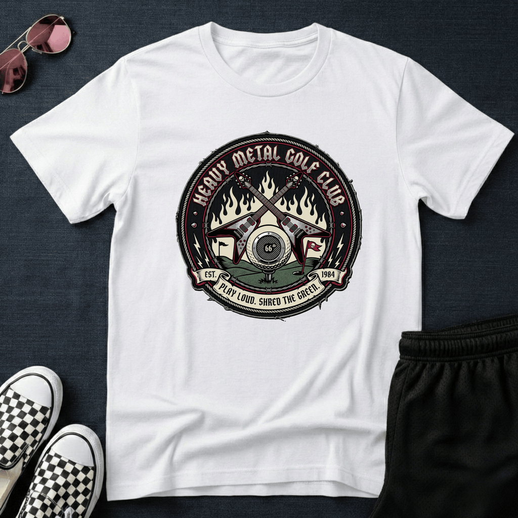 Heavy metal golf club T-shirt