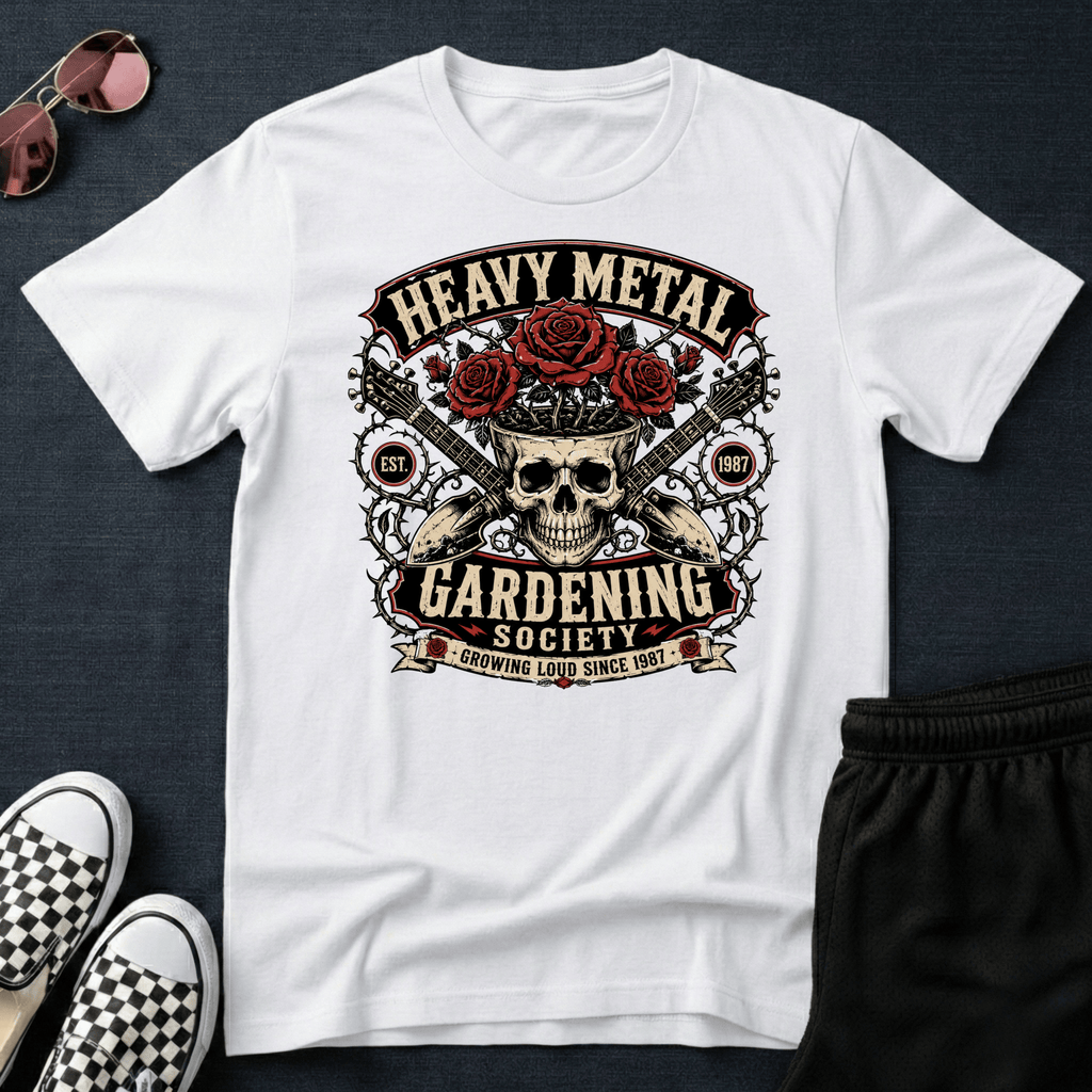 Heavy metal gardening T-shirt