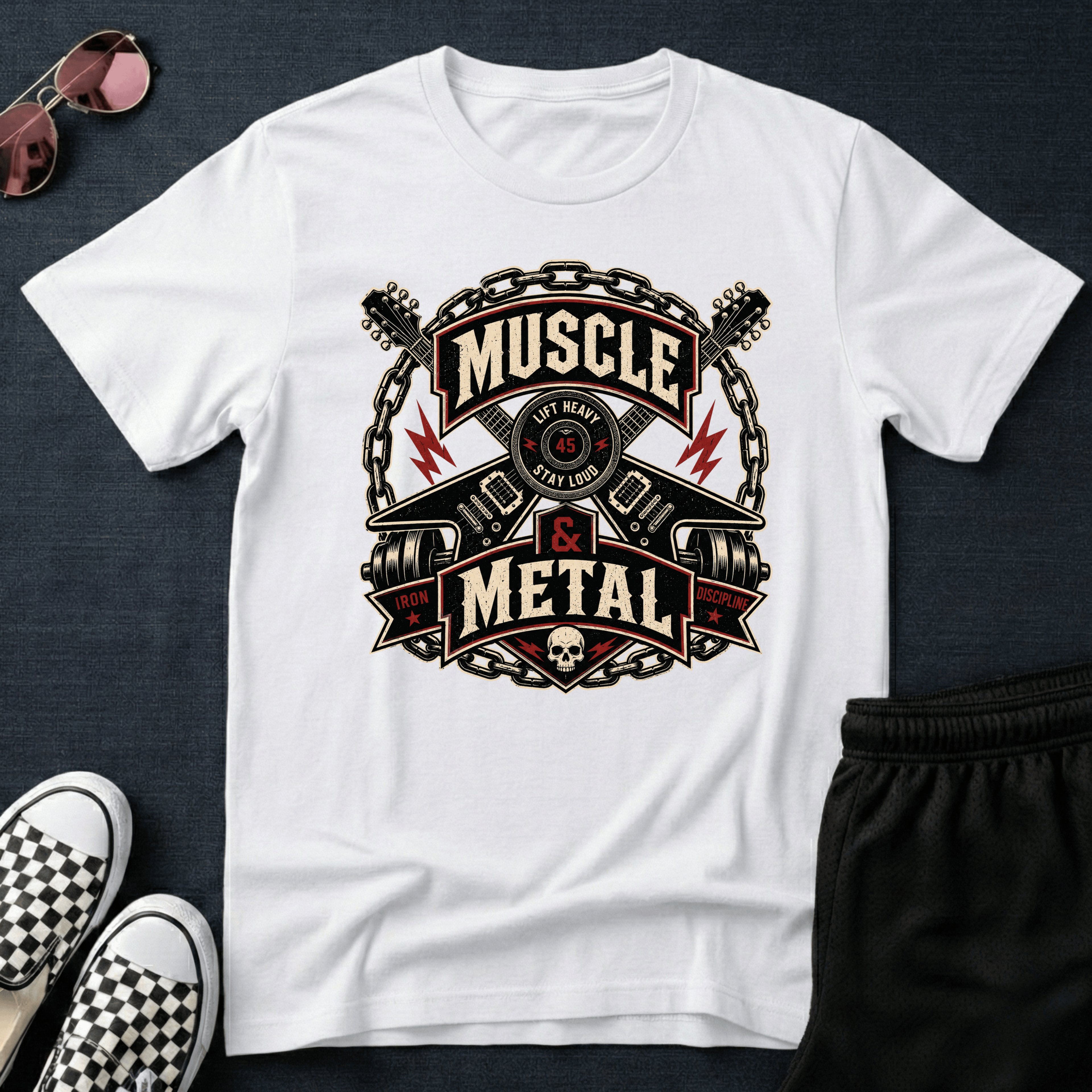 Muscle and metal T-shirt