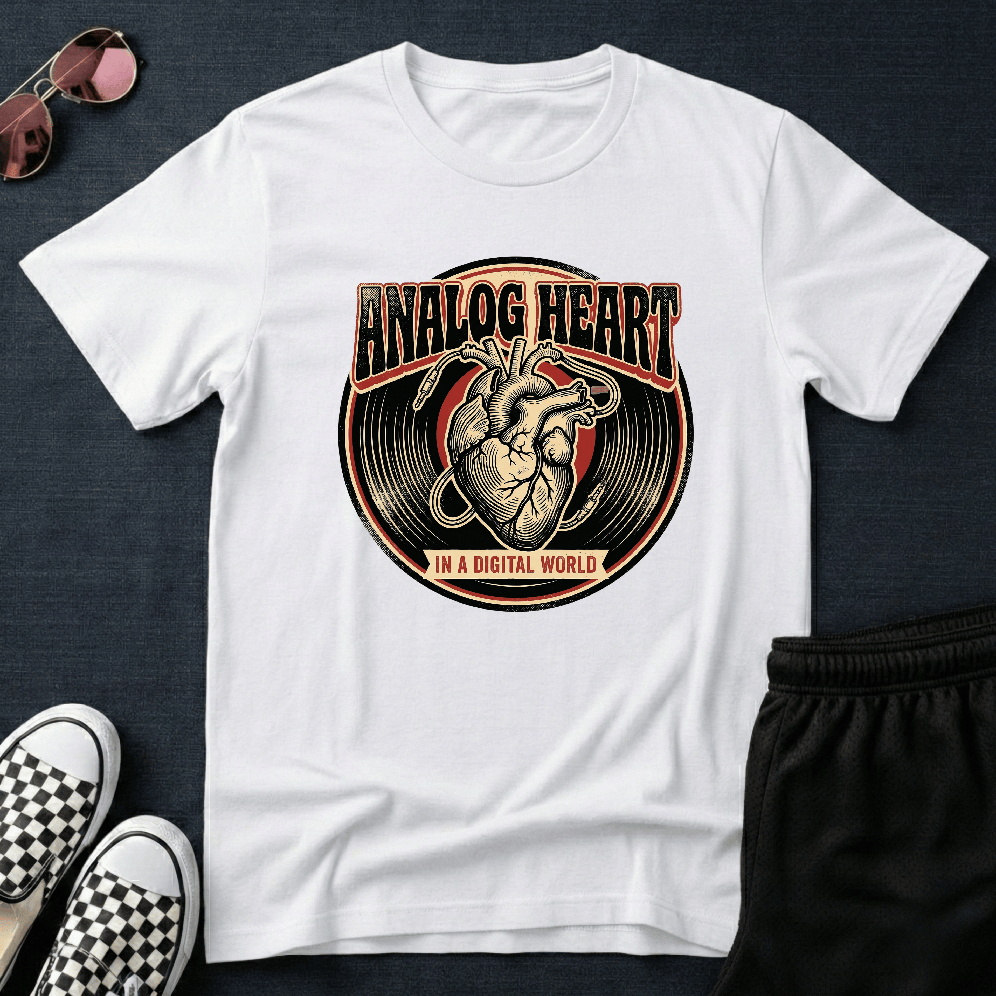 Analog heart T-shirt